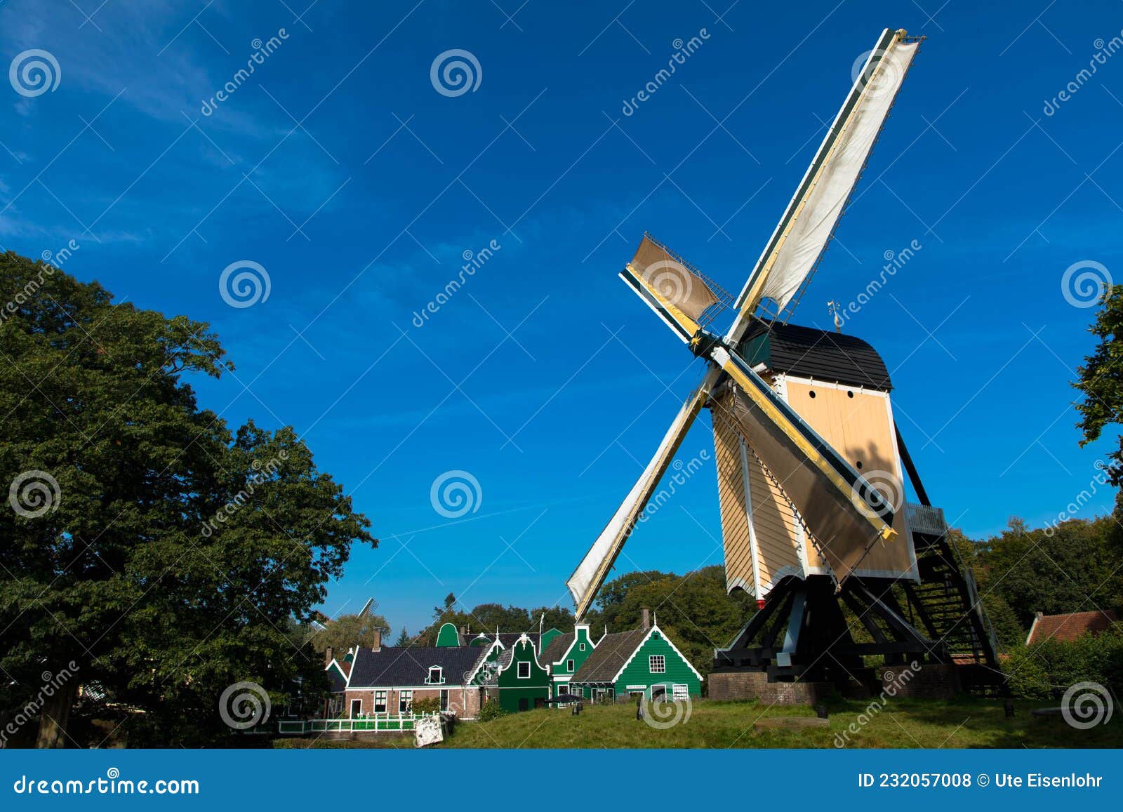 A Large Old Mill in Arnhem, Netherlands. the Wind Mill is Used To Grind ...