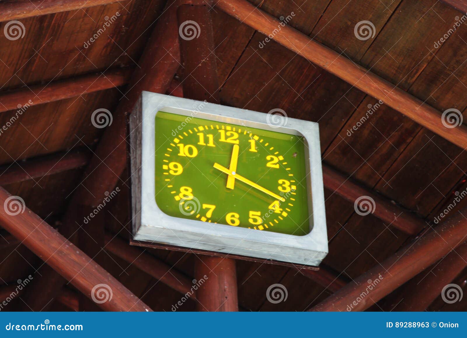 Large outdoor clock stock image. Image of green, outdoor 89288963
