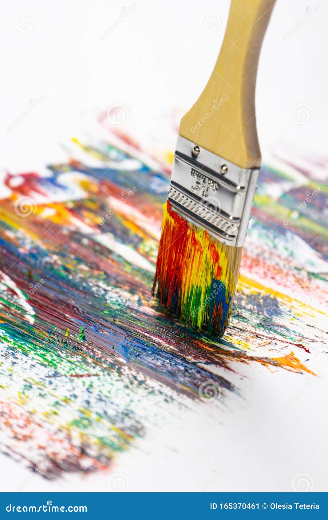 A Paint Brush And Acrylic Paint In Black Background  Free Stock Photo