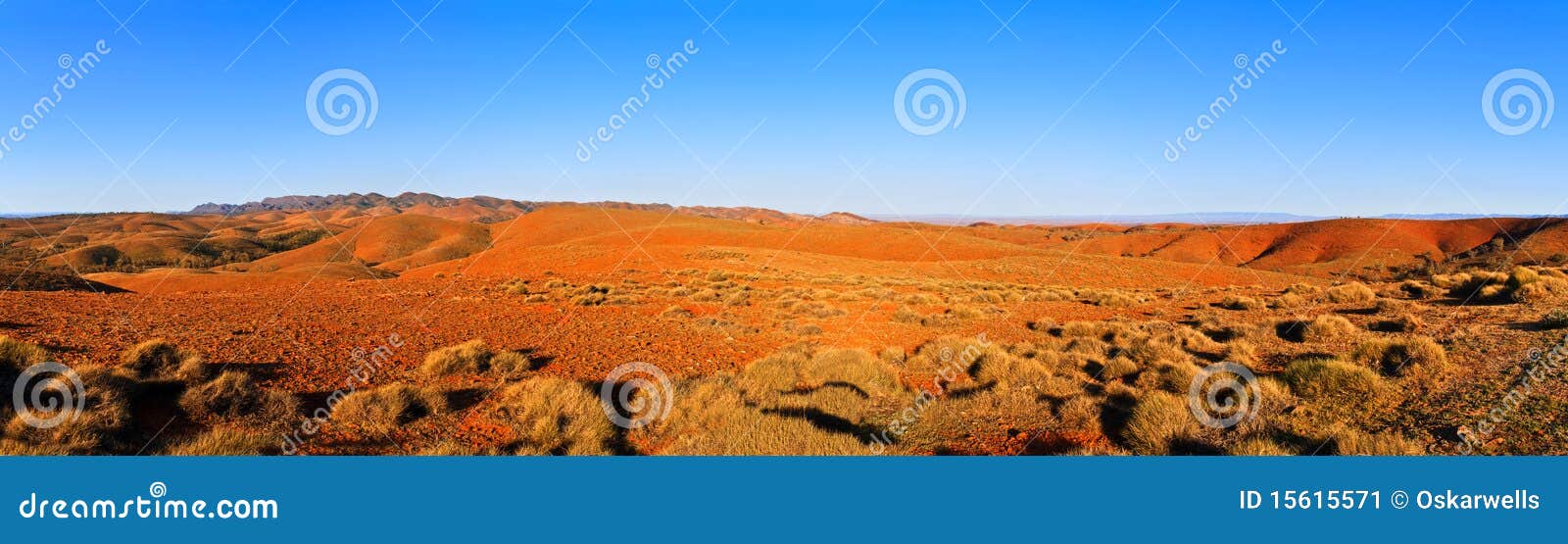 large panorama of australian flinders ranges