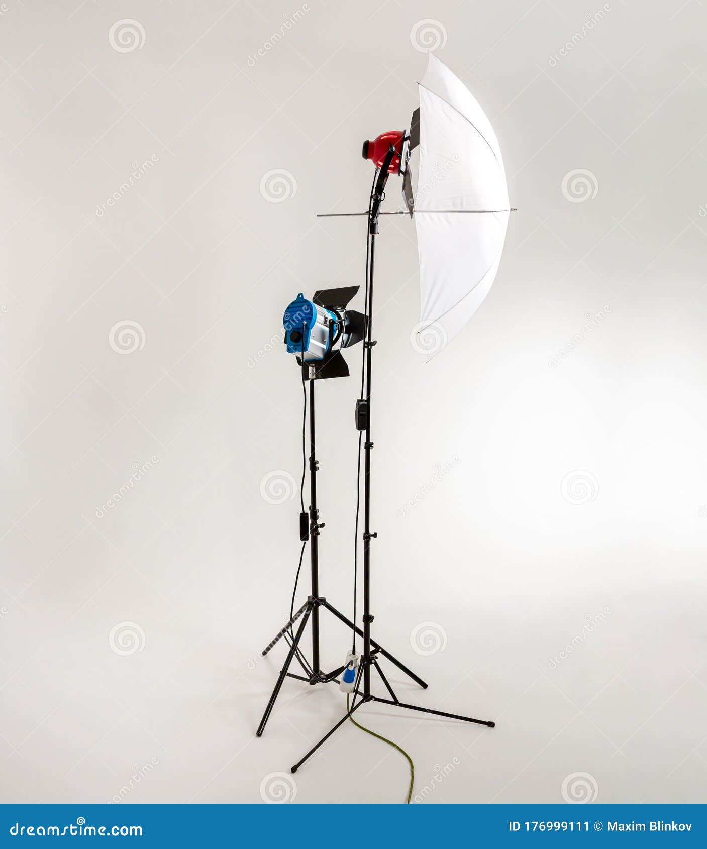 Large Photo Studio with Lighting Equipment Stock Image Image of