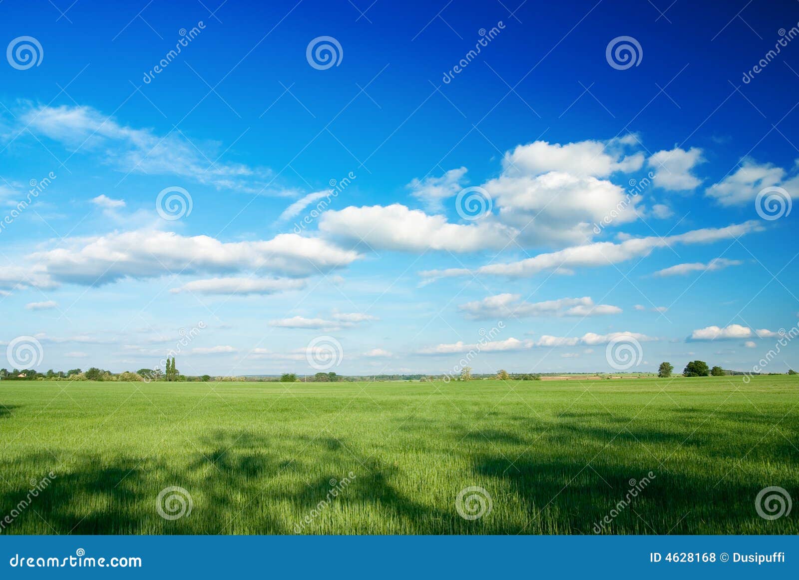 Large Piece of Land and Blue Cloudy Sky Stock Photo Image of blue