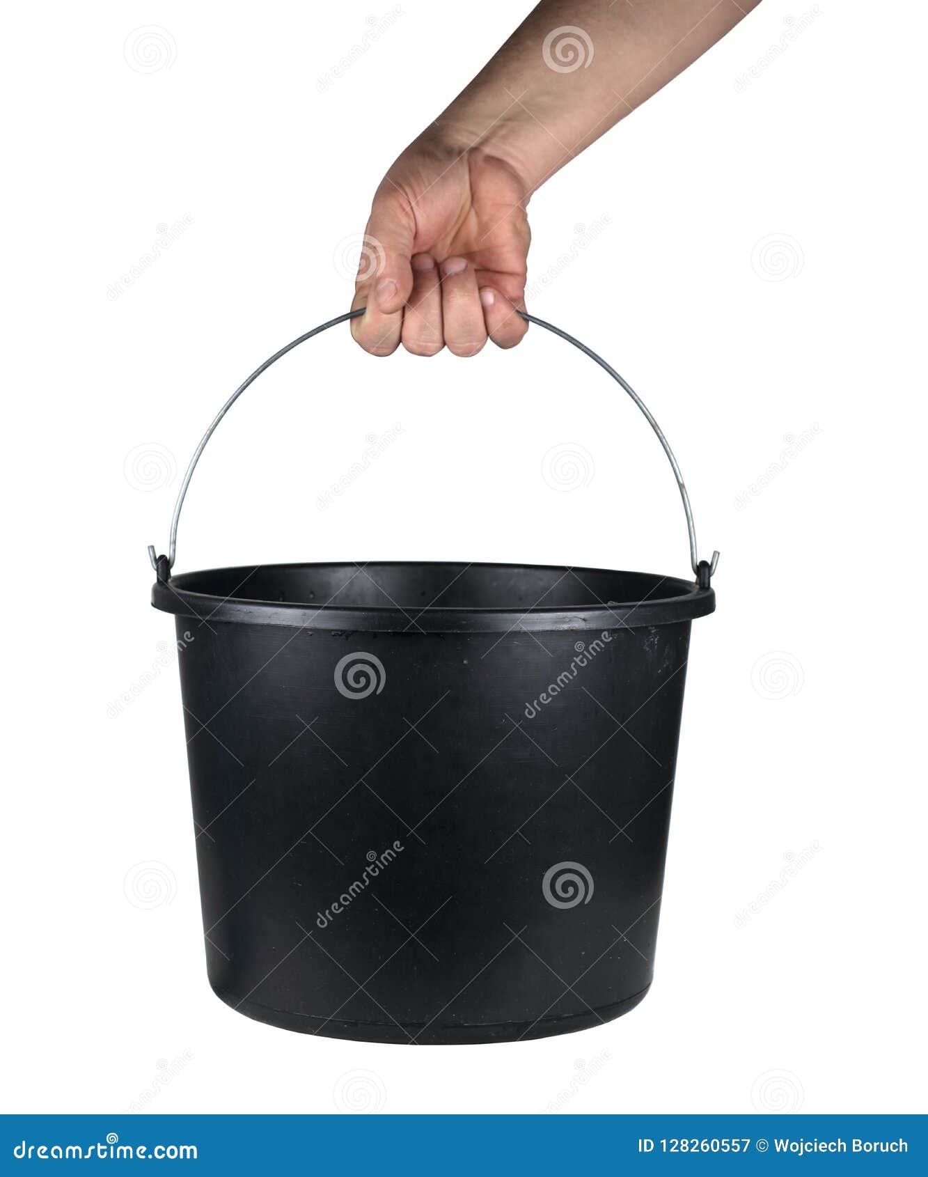 A large plastic bucket stock image. Image of background