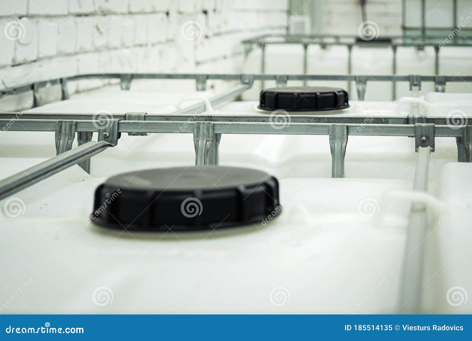 Large Plastic Fuel Containers in Warehouse Stock Image Image of jerry, container 185514135