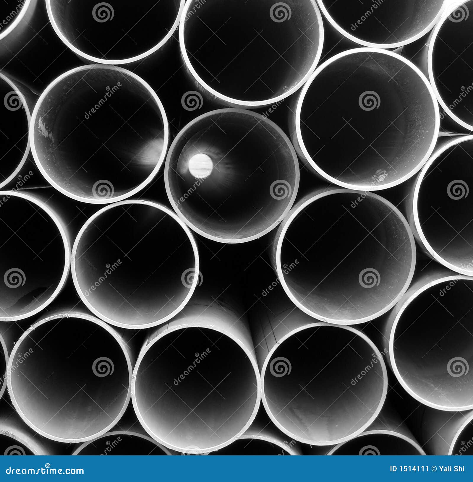 Large Plastic Pipes stock image. Image of perspective 1514111