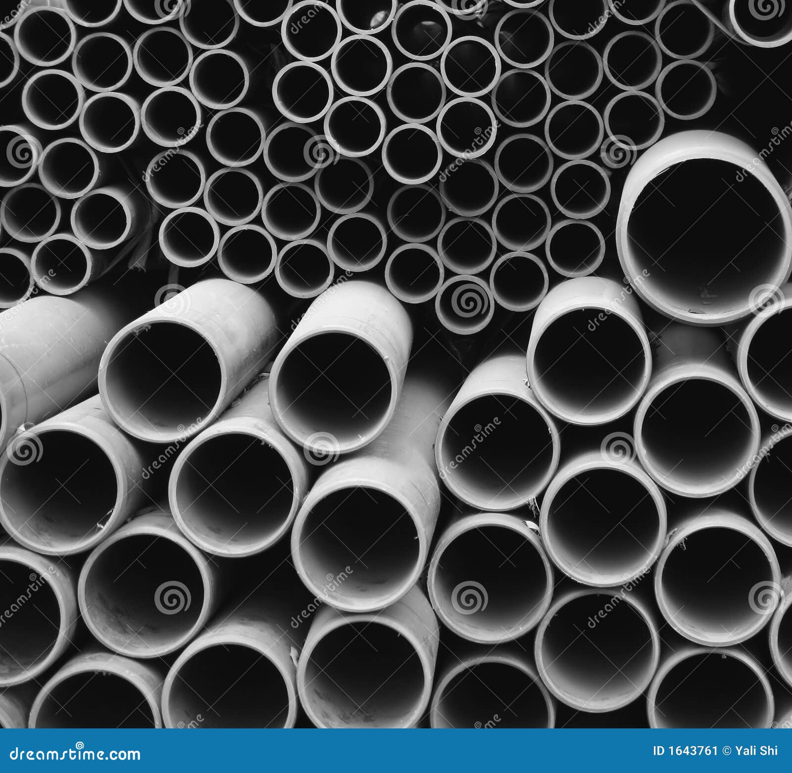 Large Plastic Pipes stock image. Image of black, tunnel 1643761