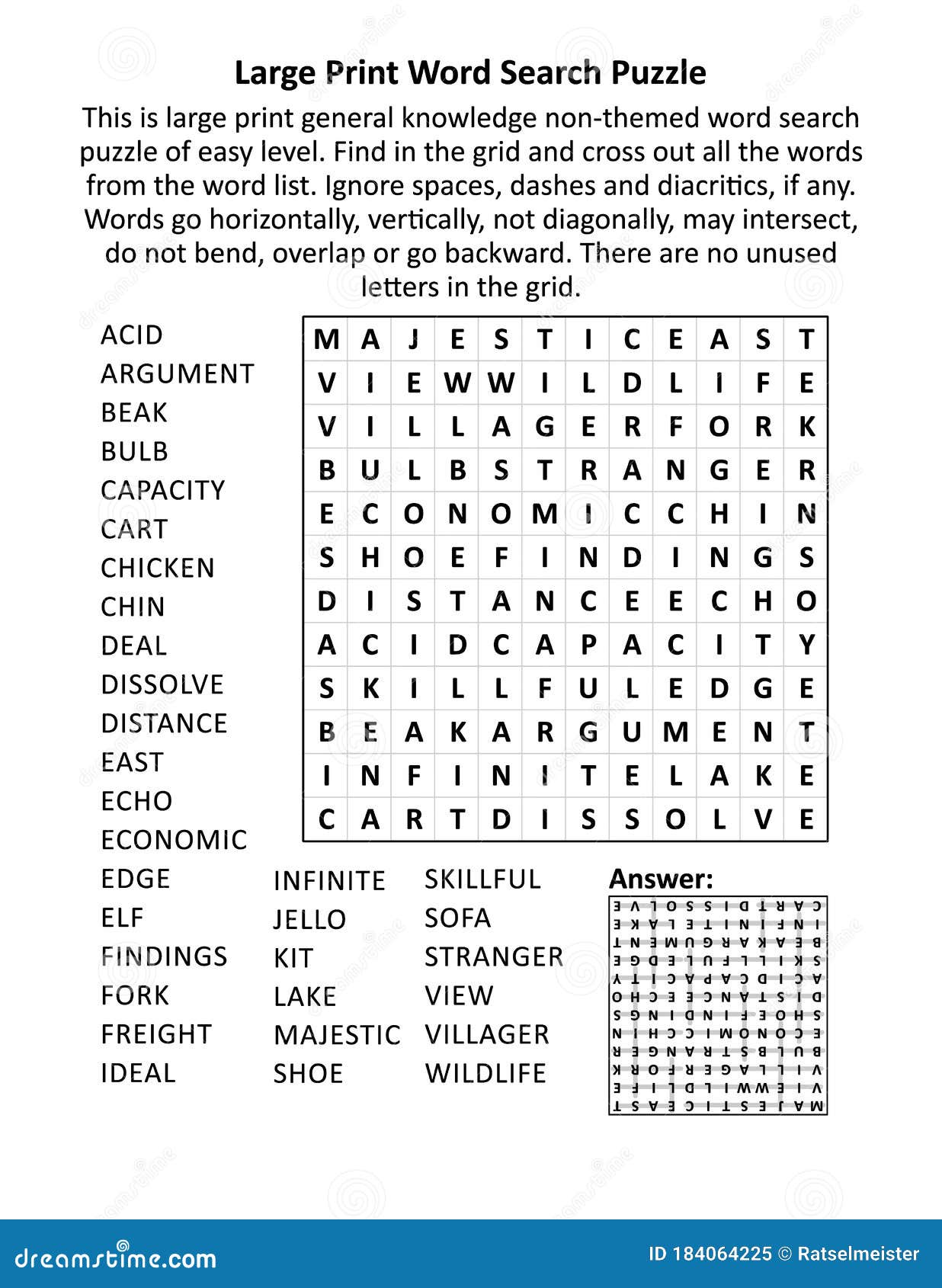 large print general knowledge word search puzzle stock vector illustration of language easy 184064225