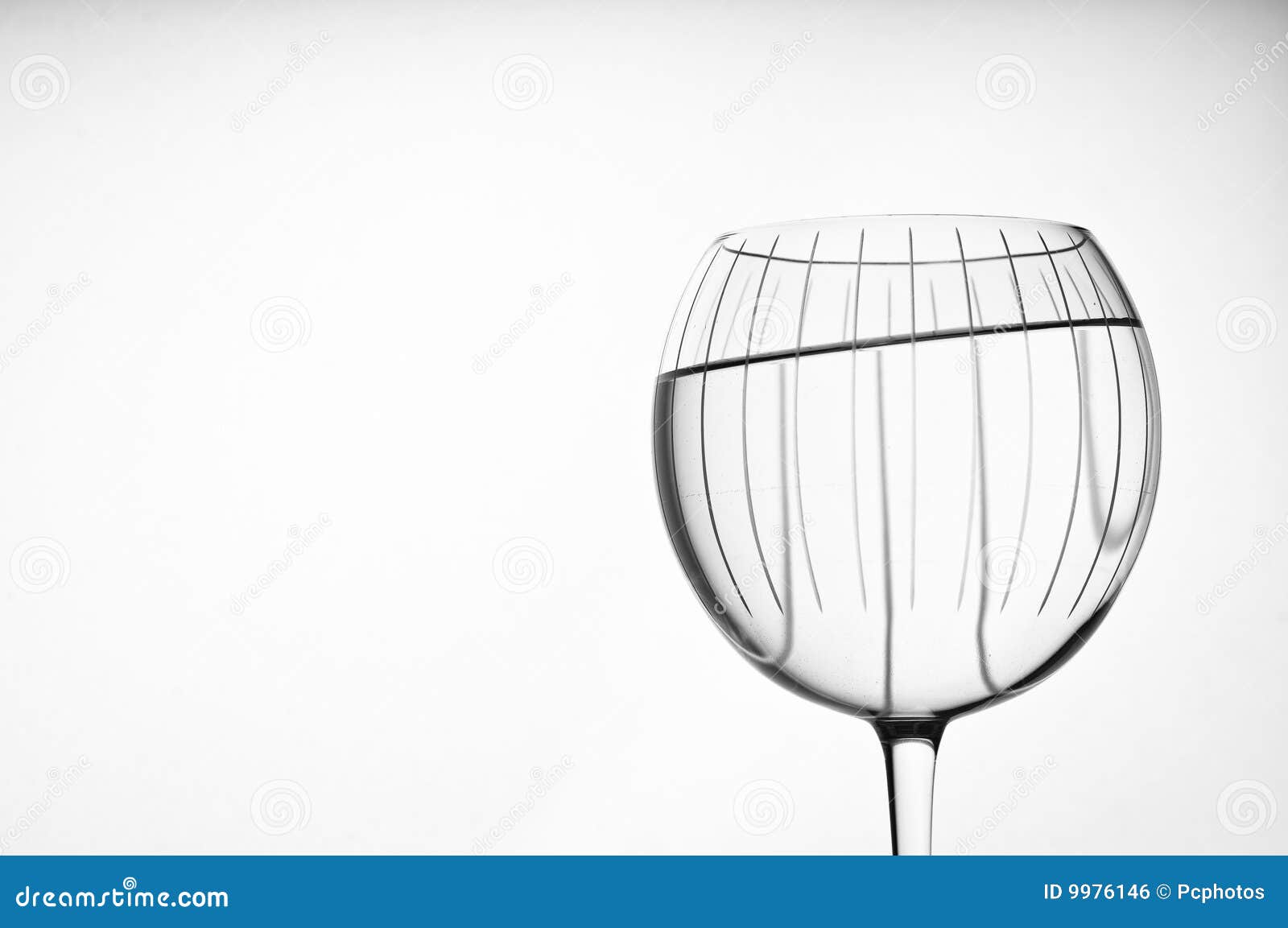 Large Red Wine Crystal Bowl Glass Isolated Stock Photo Image of