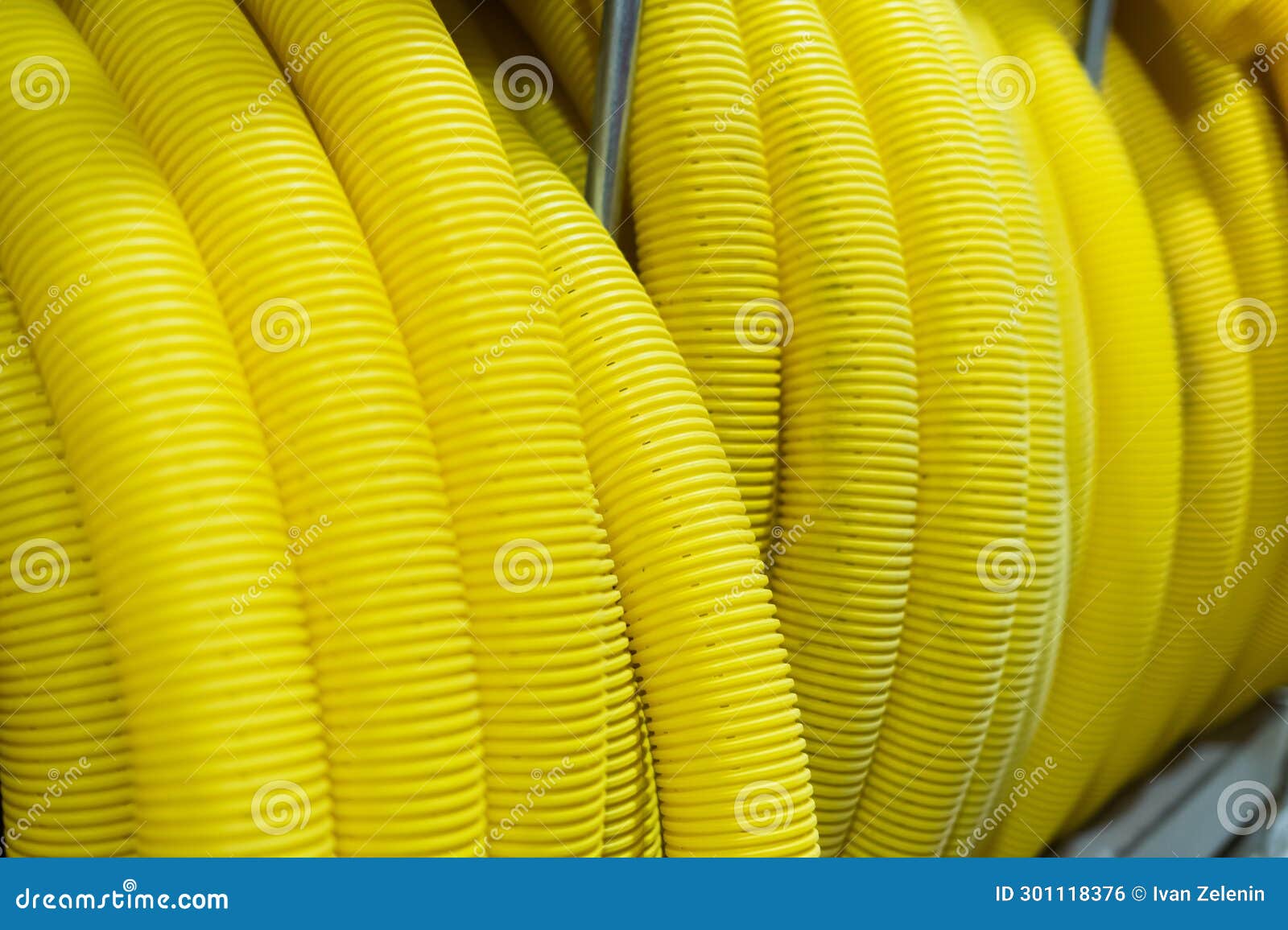 Large Roll of Plastic Corrugated Pipe for Insulating Electrical Wires Stock Photo Image of