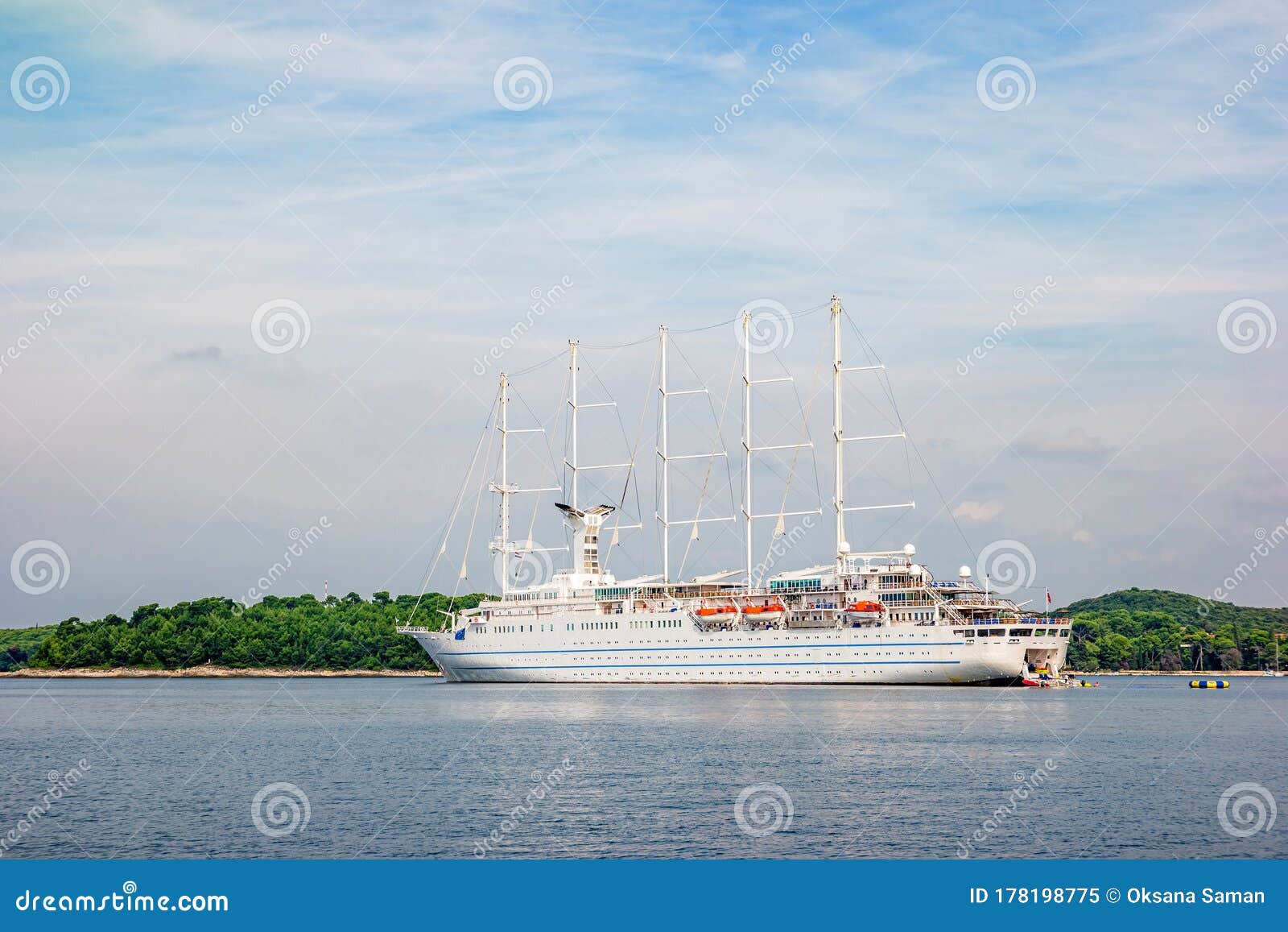 Large Sailing Cruise Ship in Rovinj, Croatia Editorial Image Image of europe, summer 178198775