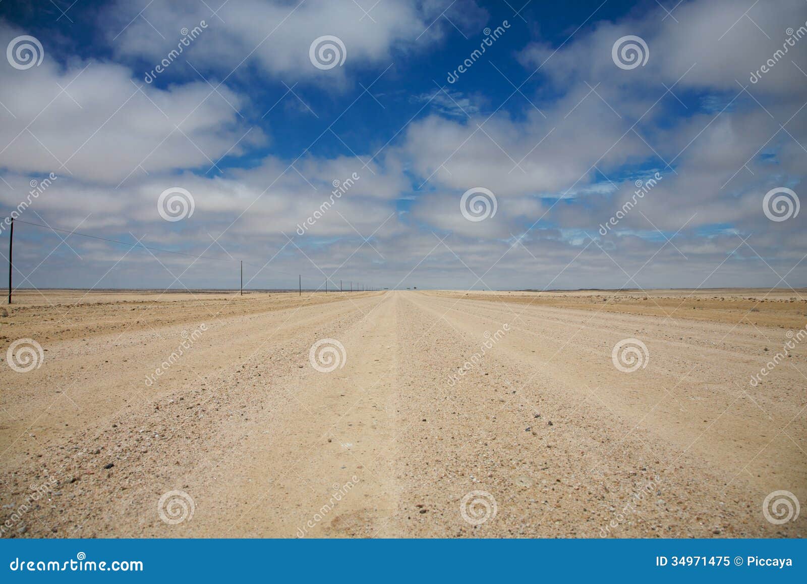 Large sand and flat road stock image. Image of namibia 34971475