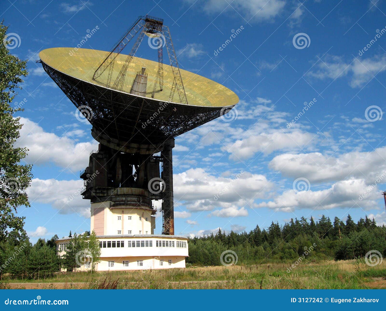 A large satellite dish stock photo. Image of nature, radar 3127242