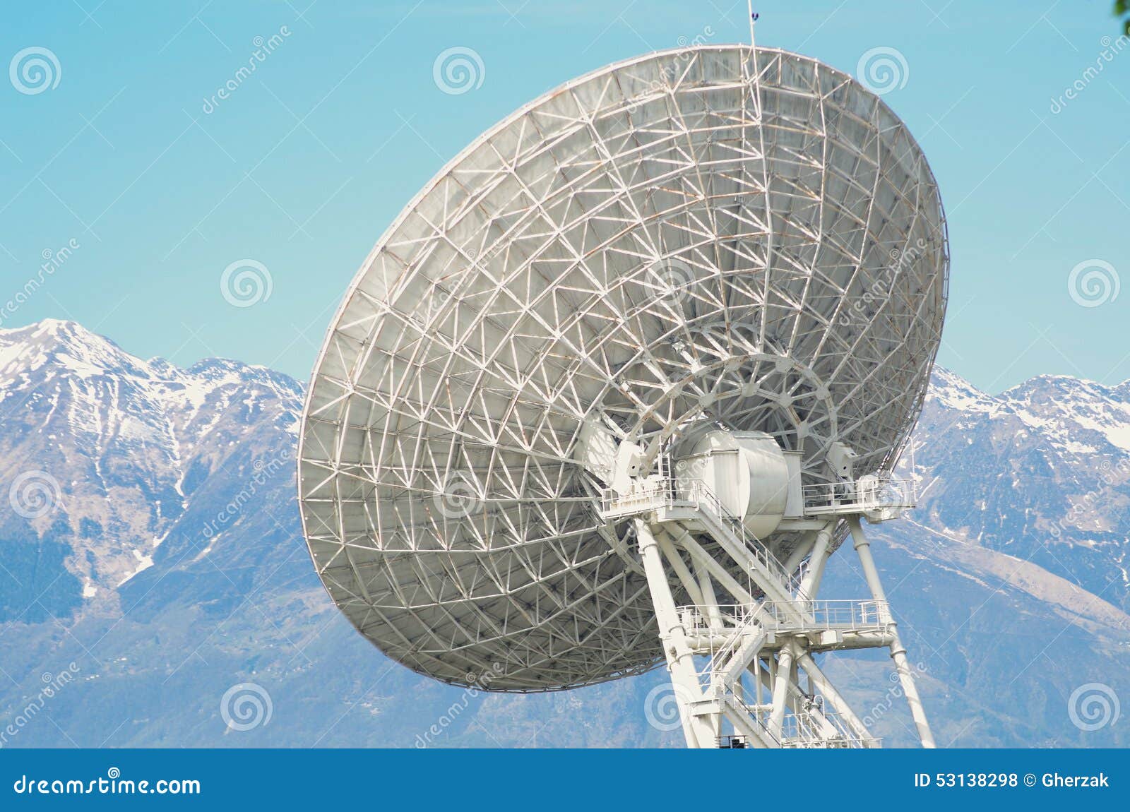 Large satellite dish stock photo. Image of broadcast 53138298