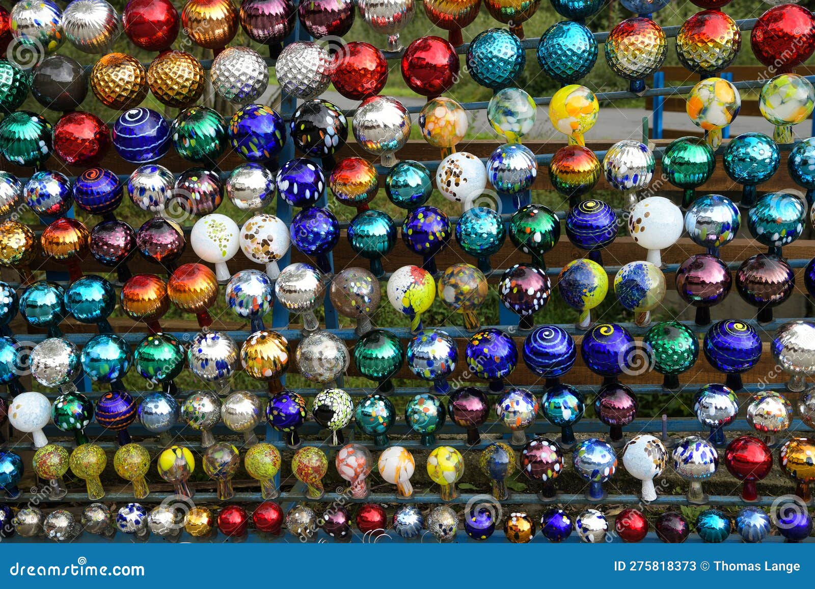 A Large Selection of Coloured Glittering Baubles Stock Image Image of