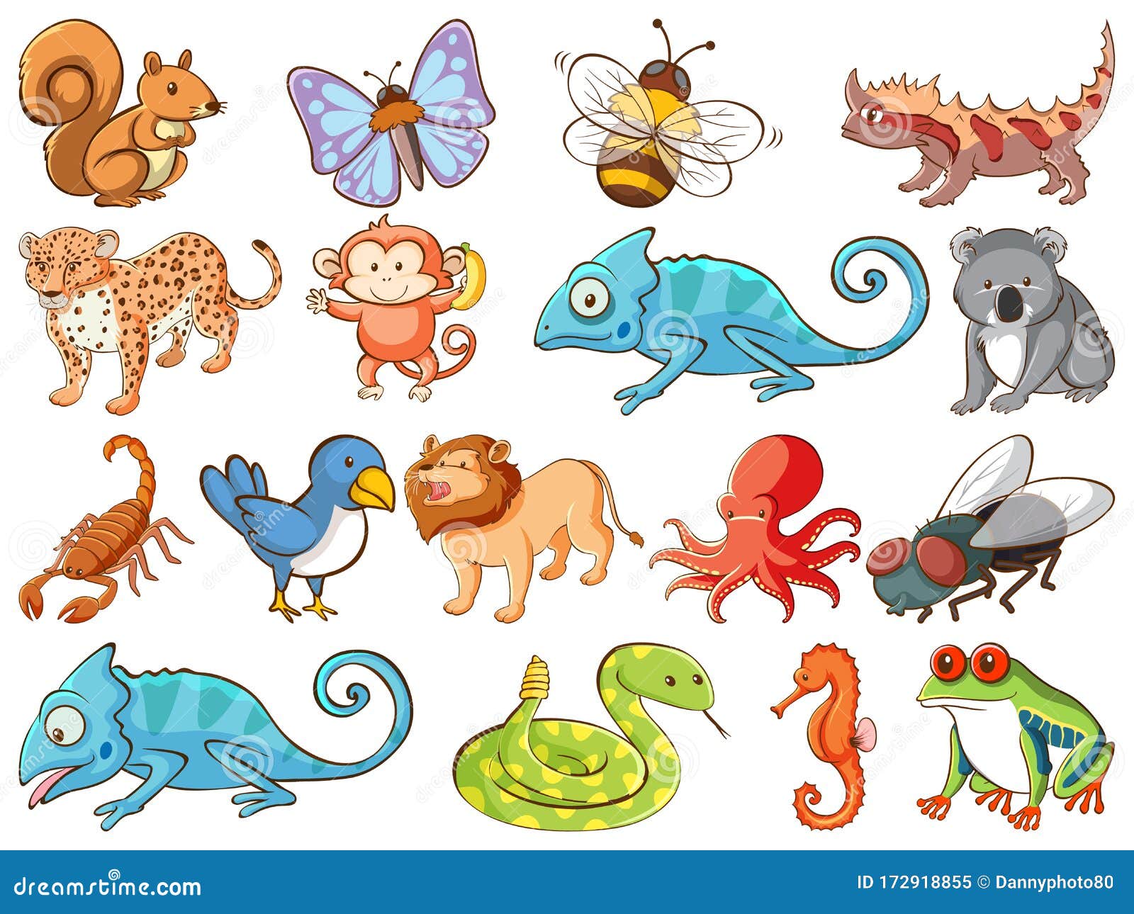 Large Set of Wildlife with Many Types of Animals Stock Vector - Illustration of lion, fauna: 172918855 Large Set of Wildlife with Many Types of Animals Stock Vector - Illustration of lion, fauna: 172918855
