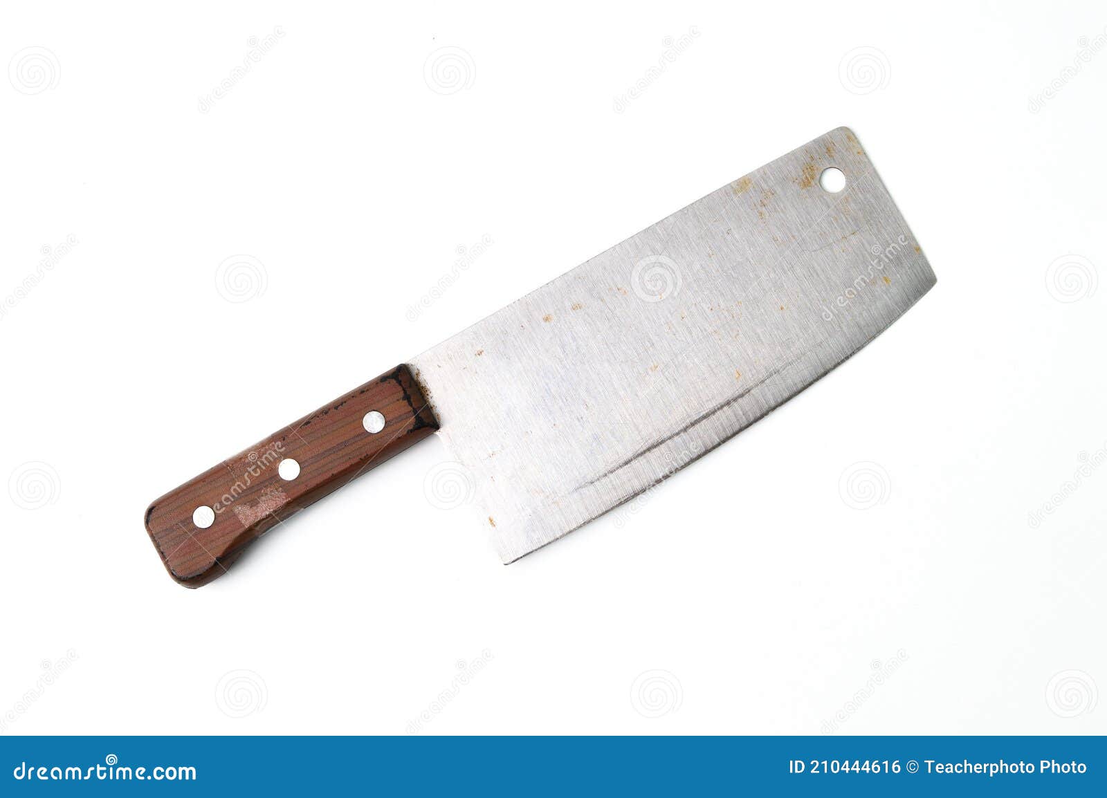 Large Sharp Cleaver Knife Isolated on a White Background Stock