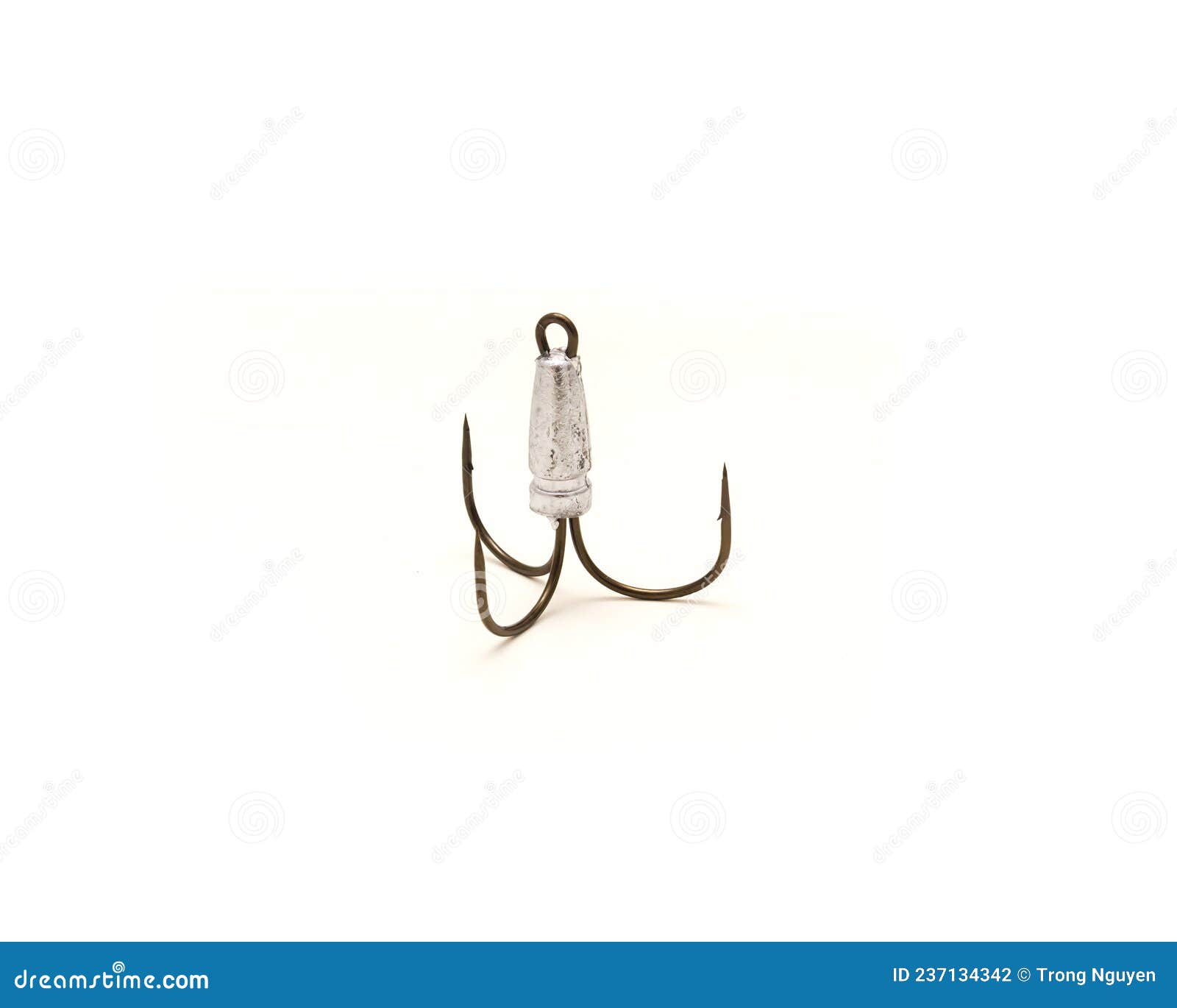 A Large and Sharp Weighted Snagging Hook Isolated on White Background Stock  Photo - Image of angling, shiny: 237134342