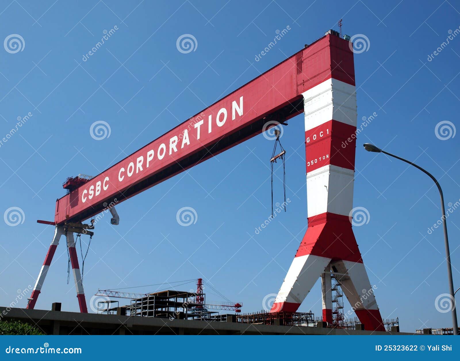 Large Shipyard Gantry Crane Editorial Photography Image of industry