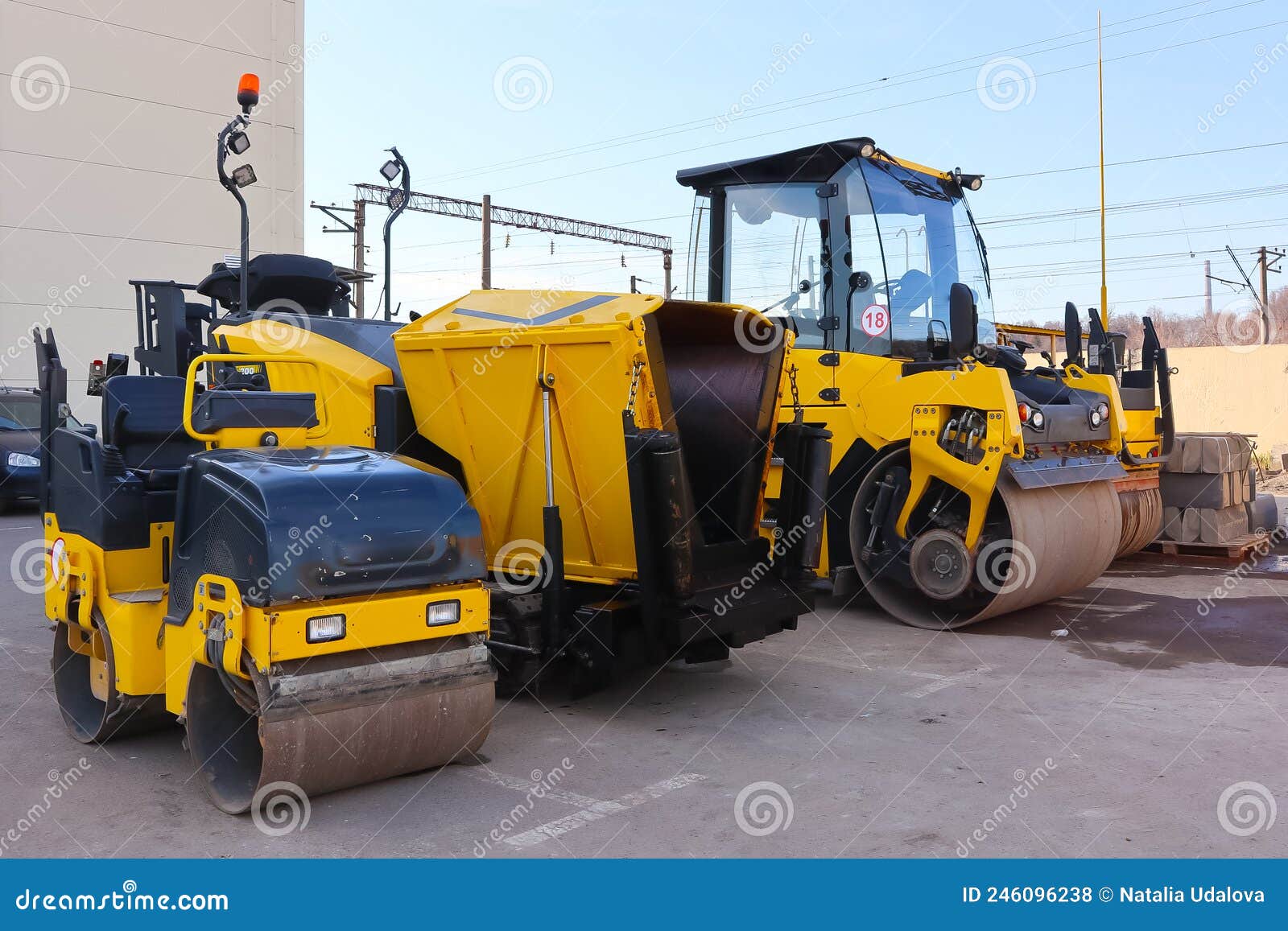 A Large Skating Rink and a Mini Skating Rink for Road Work. Stock Photo