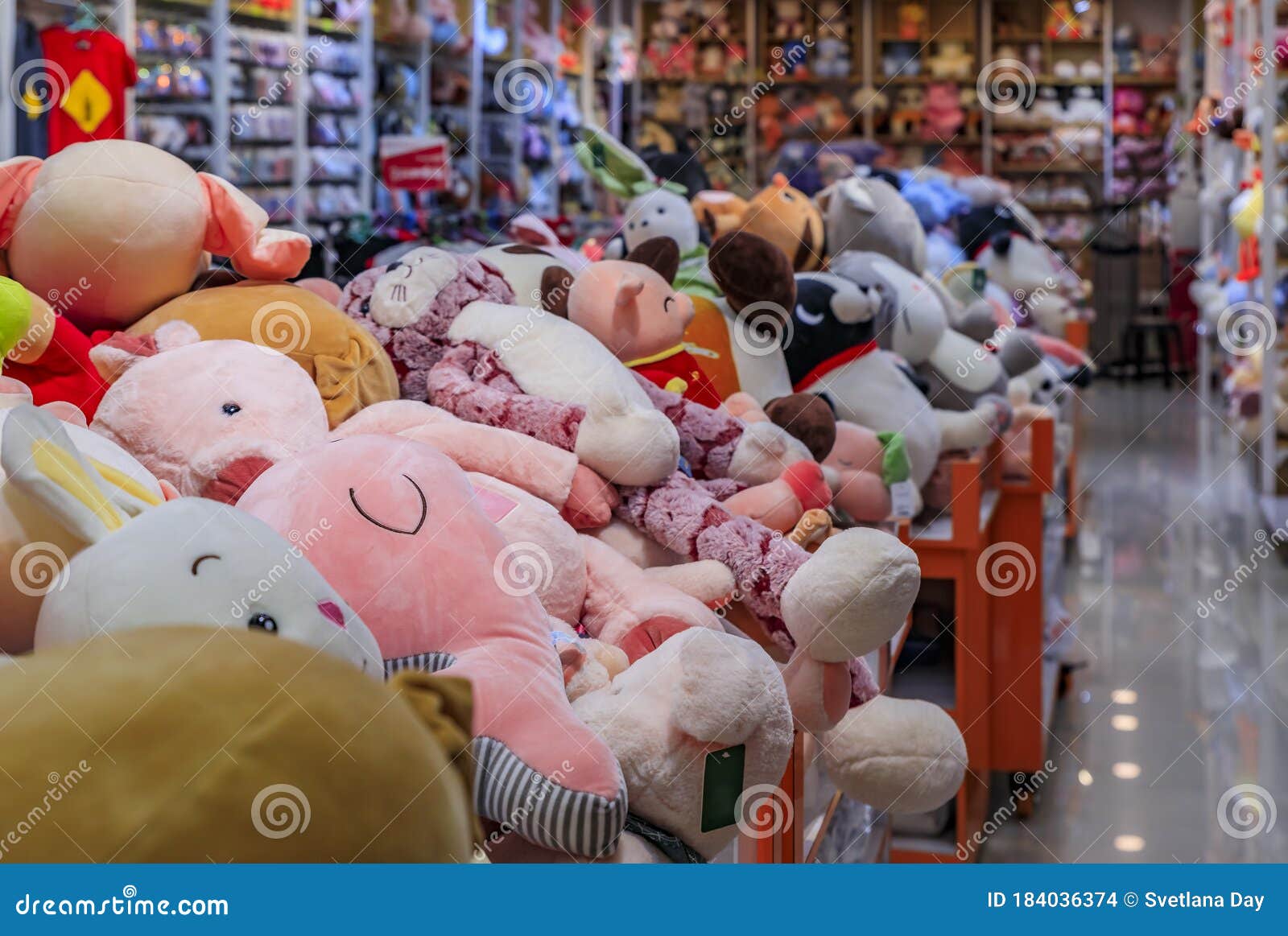Large Soft Stuffed Plush Toys in Bins and on Shelves on Display for Sale at  a Toy Store in Chinatown Singapore Editorial Stock Image - Image of  merchandise, commercial: 184036374