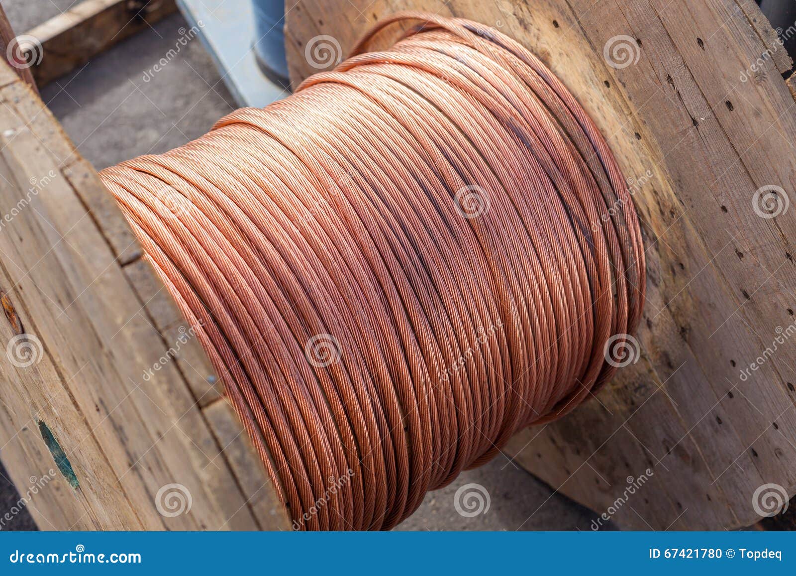 Large Spools of Electric Cable Stock Photo Image of closeup