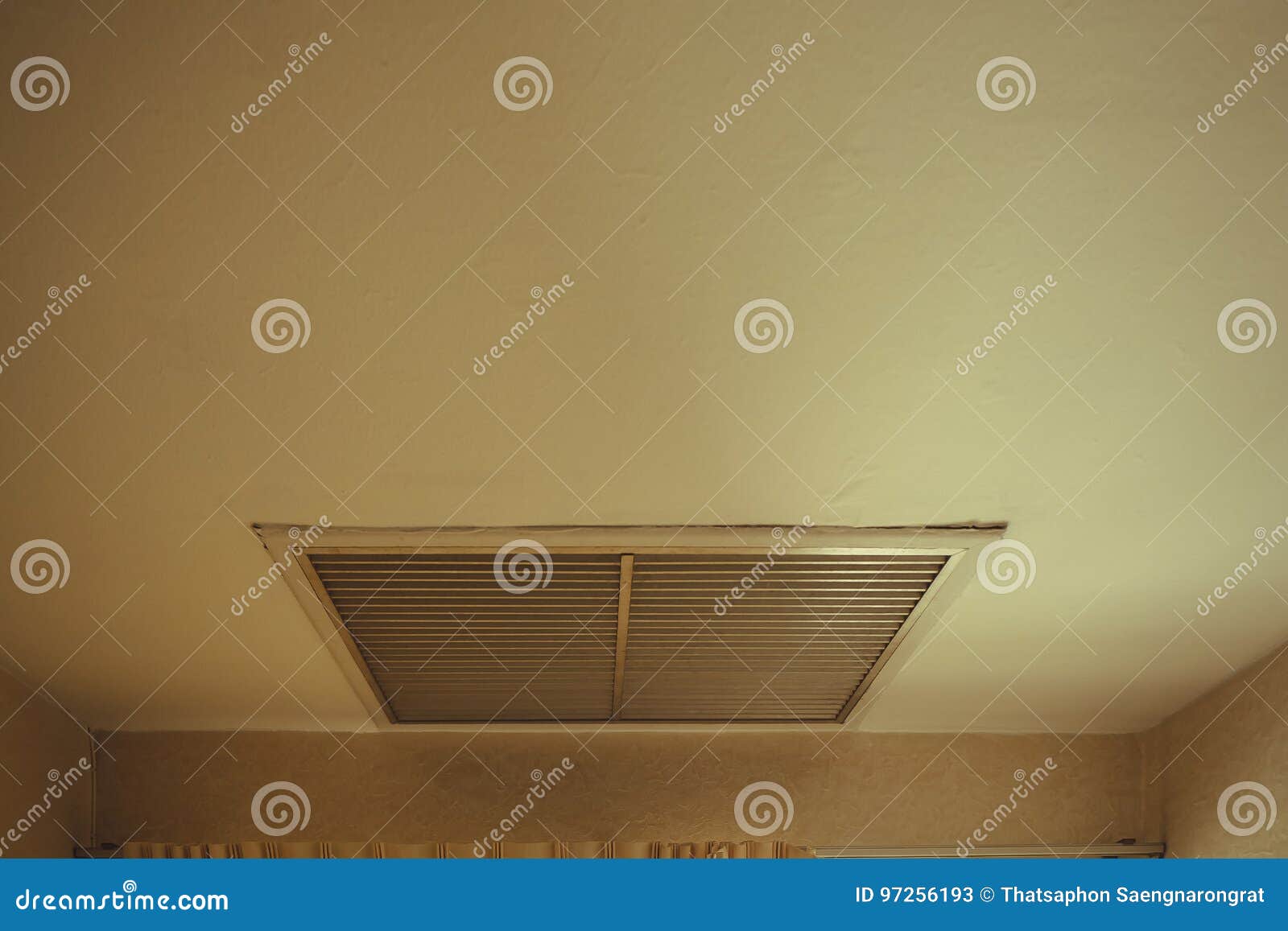 Large Square Return Air Vent Located In The Ceiling Of A