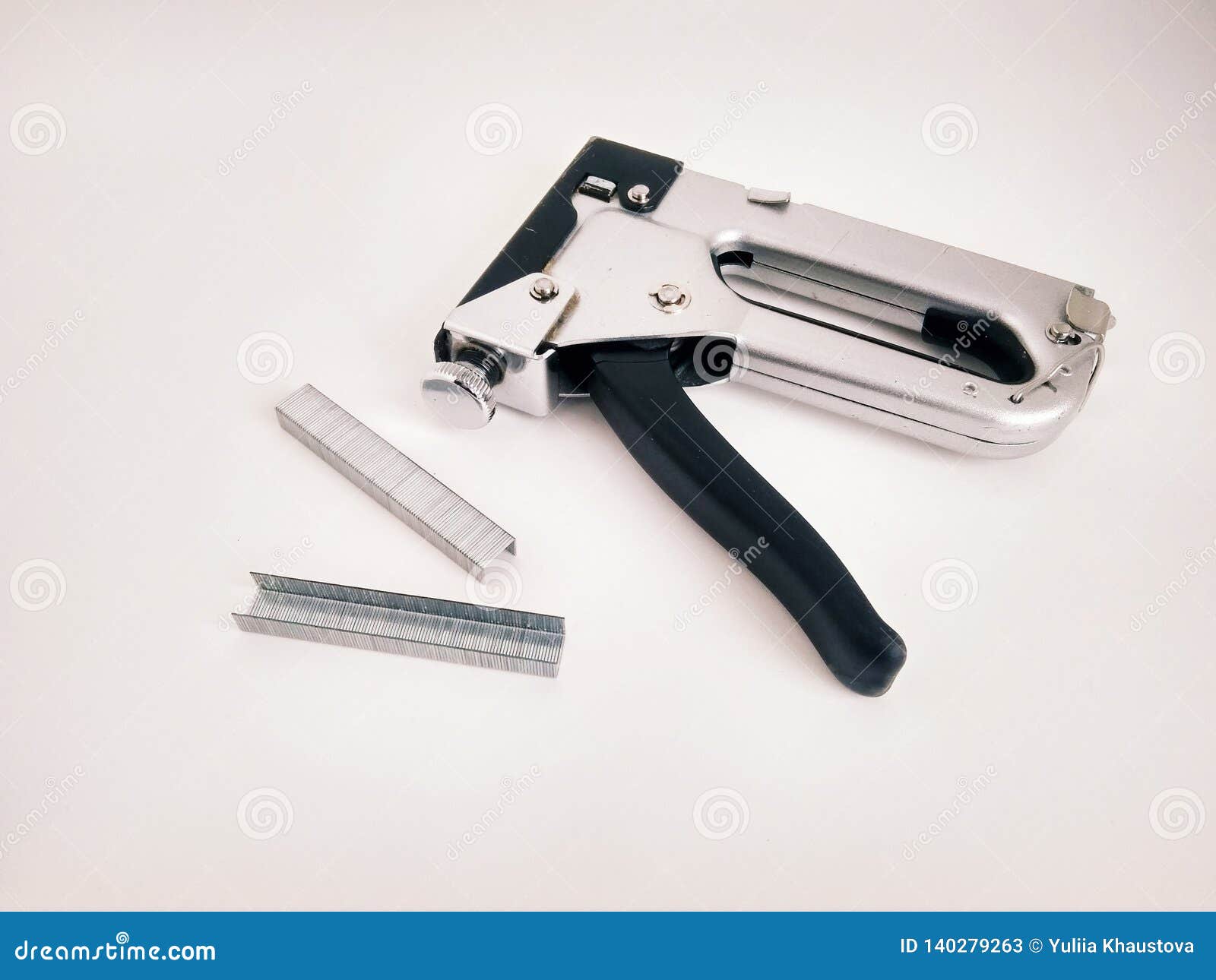 Large Stapler and Staples for Construction Work Stock Image Image of