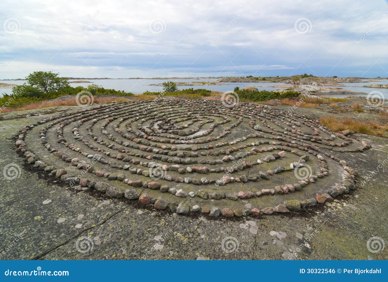 large stone labyrinth fredlarna archipelago
