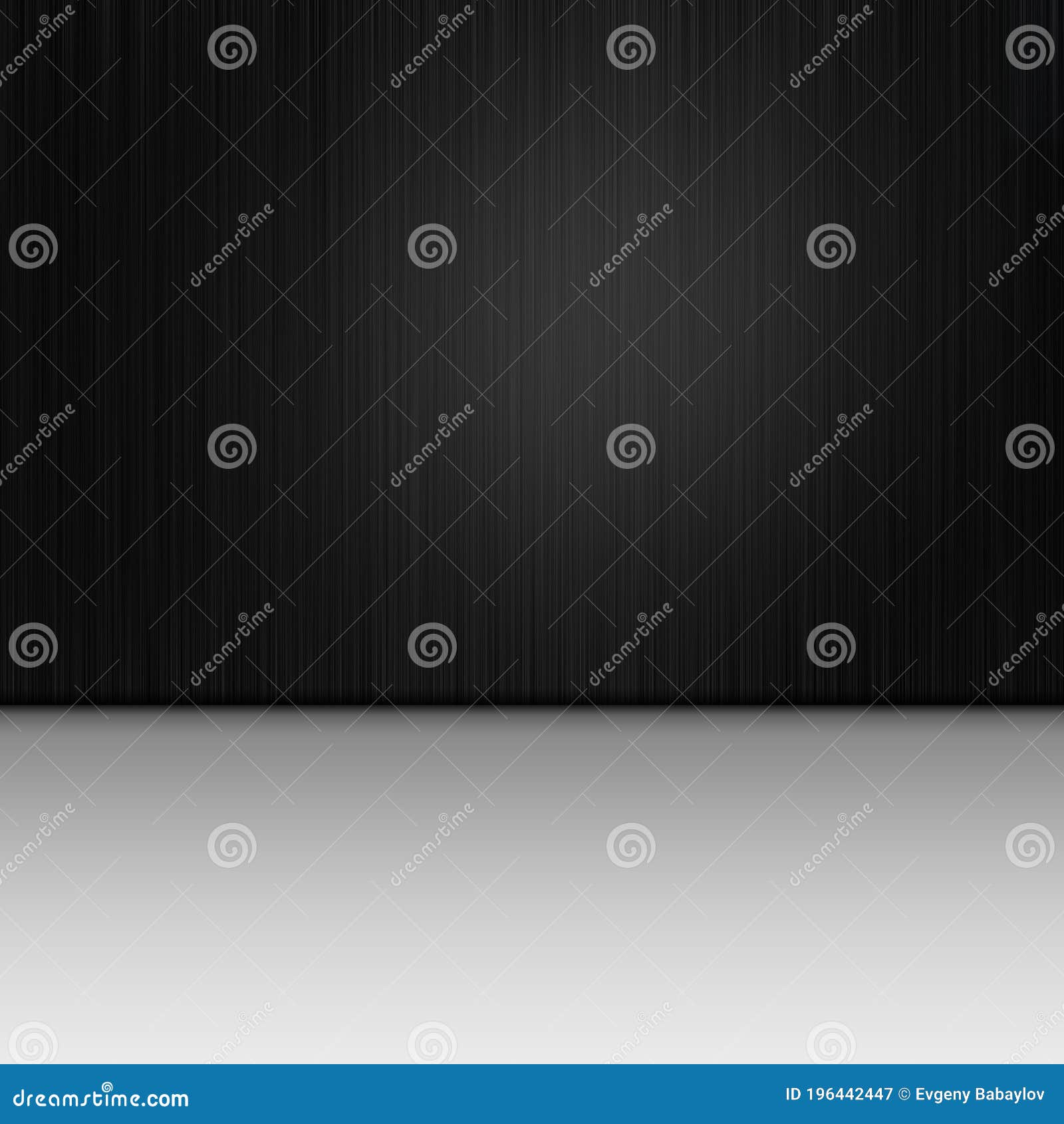 Large Studio with White Floor and Black Wall Stock Illustration