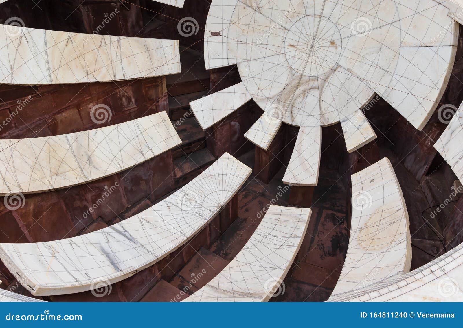 Large Sundial at the Observatory in Jaipur Stock Photo Image of india