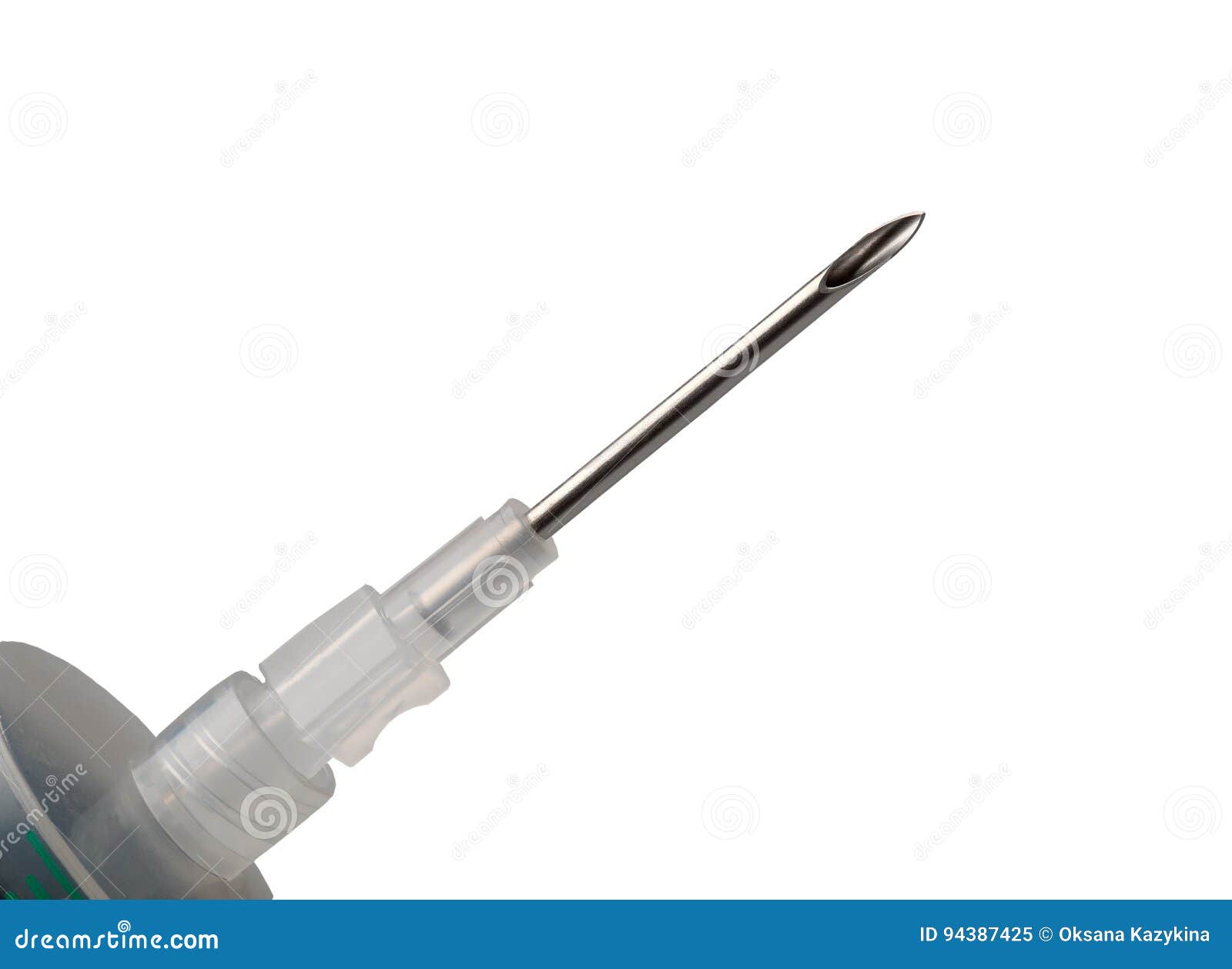 Large Syringe and Needle Sharp in Isolation Stock Image Image of