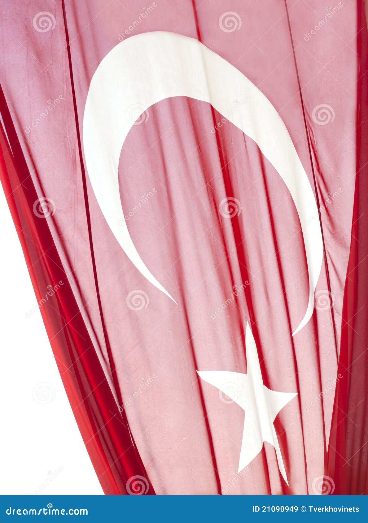 Large Turkish Flag Isolated Stock Image Image of turkish, symbol