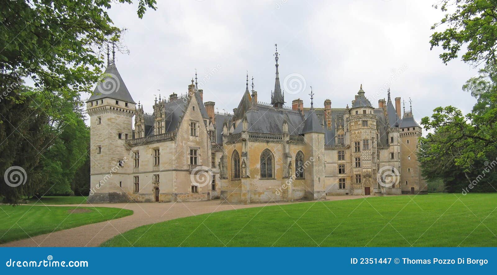 large vista of a french castle