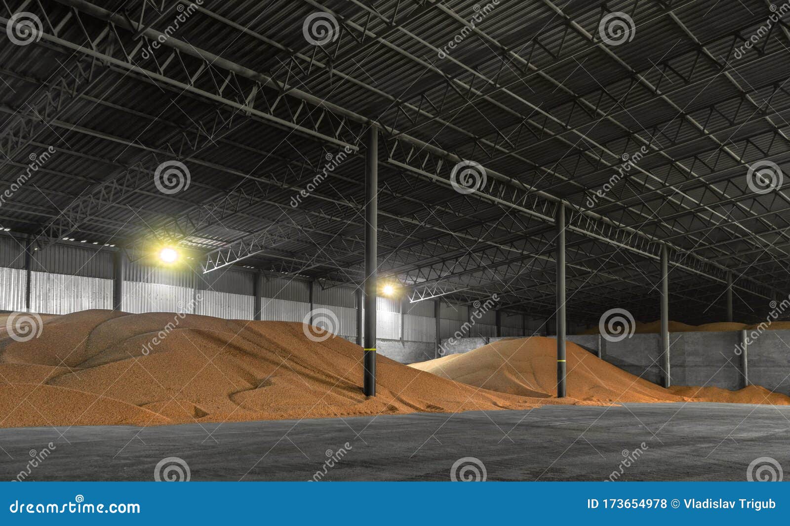 Large Warehouse for Grain Storage Stock Photo Image of cereal