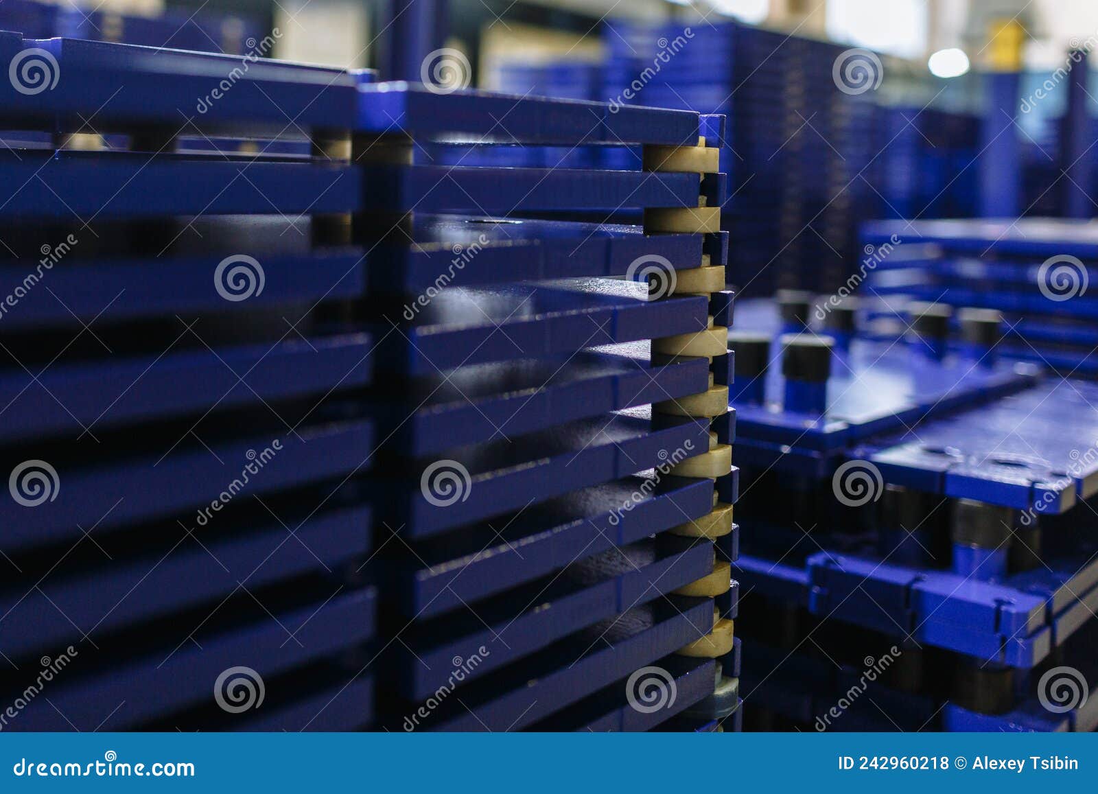 Large Warehouse of Metal Plates Lying on Pallets Stock Photo Image of abstract, iron 242960218