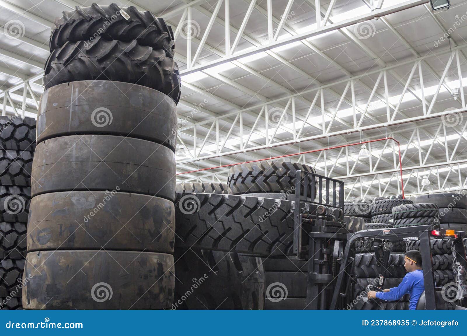 Large Warehouse with a Variety of Tires Stock Image Image of