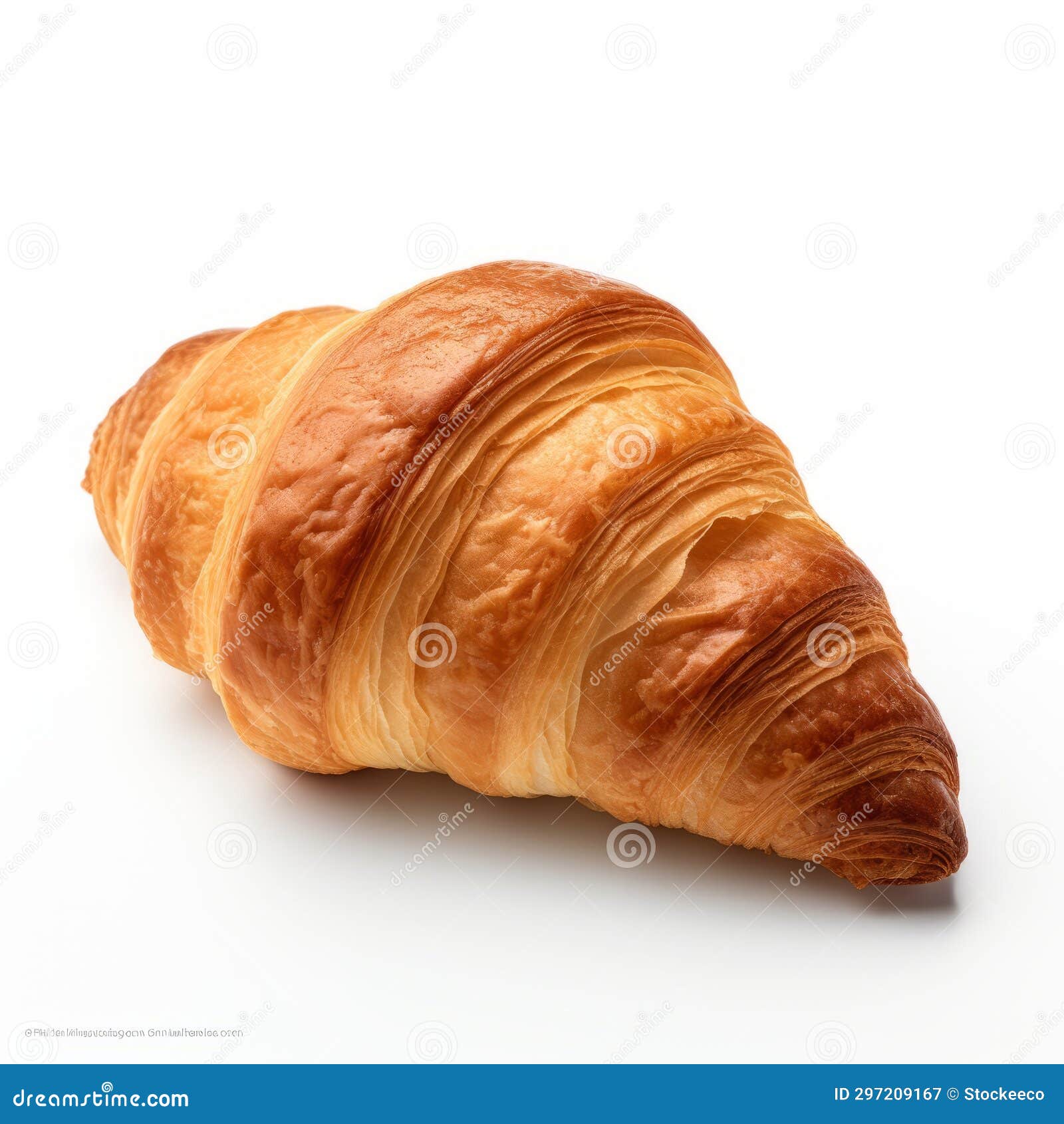 bold and parodic croissant on white background