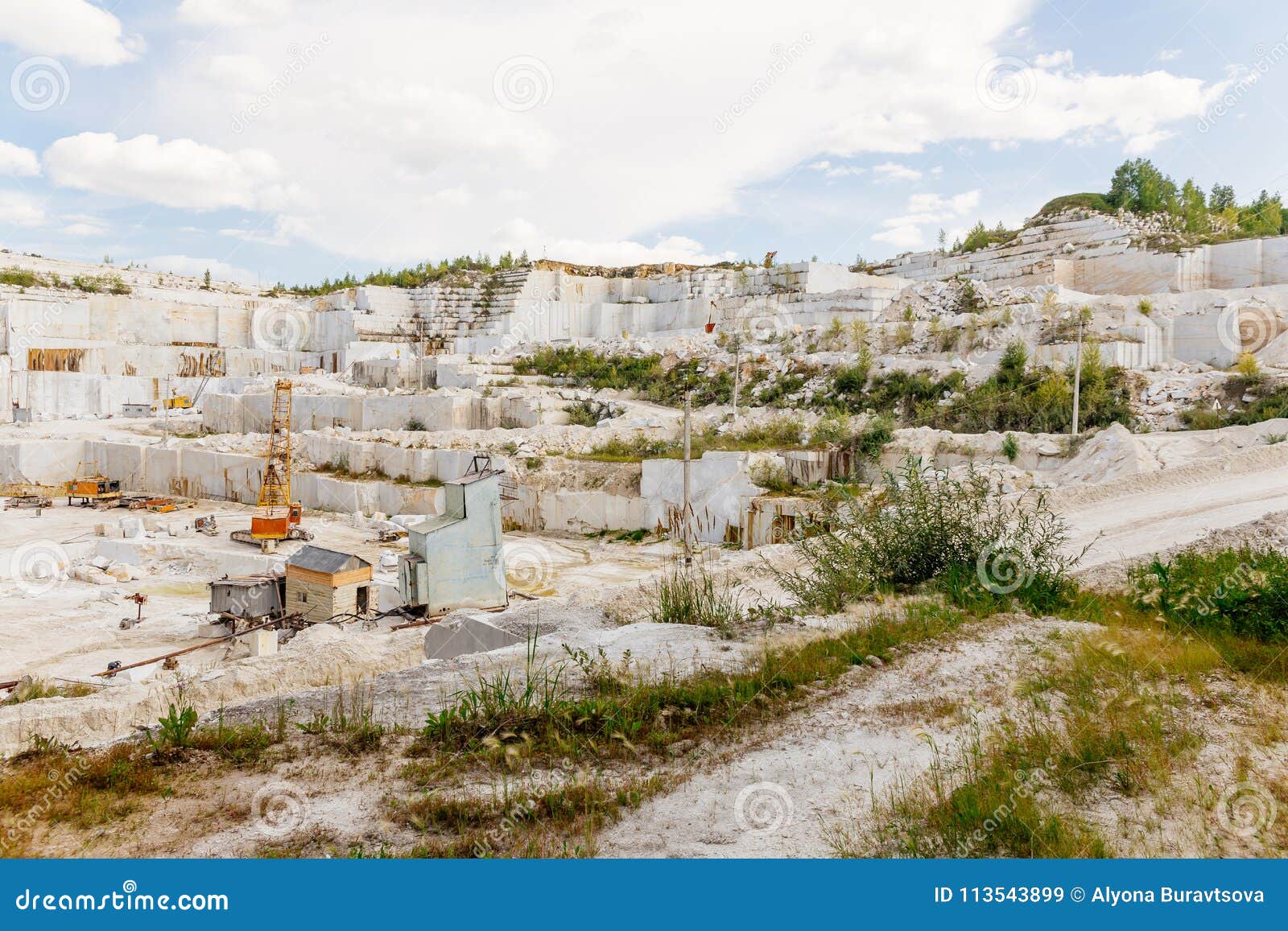 Large white marble quarry stock image. Image of earth 113543899