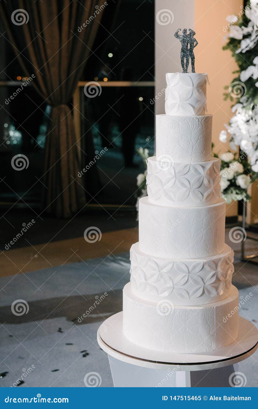 Large White Wedding Cake with Castle Shaped Towers Stock Image Image of shaped, food 147515465