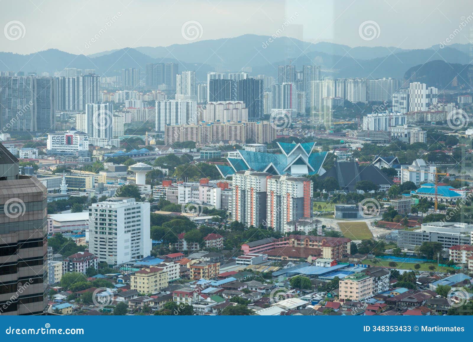 large window view from petronas twin towers