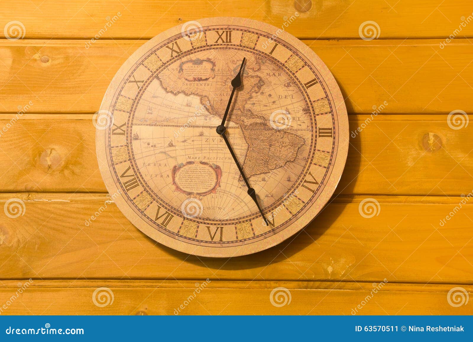 Large Yellow Clock on the Wall Stock Image Image of moment