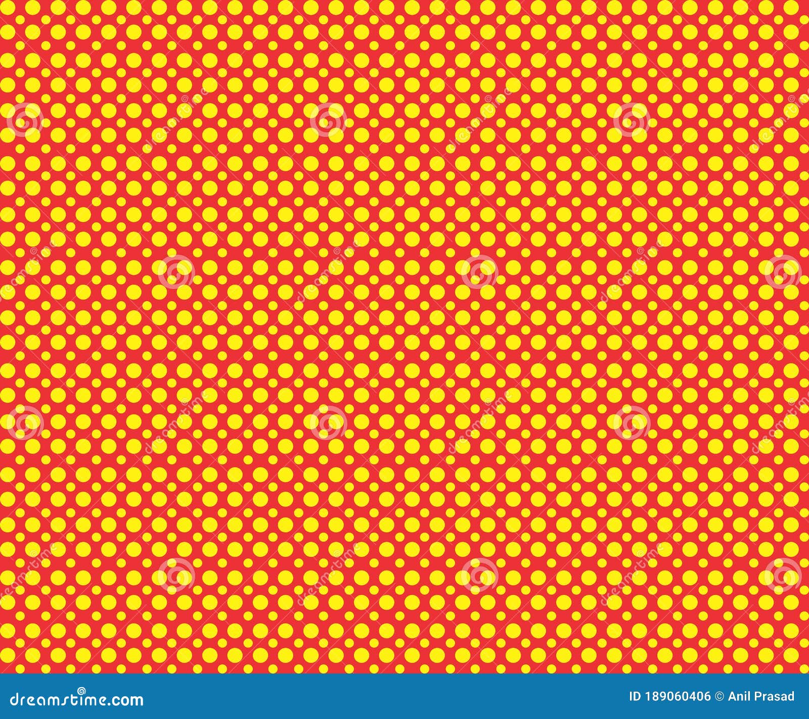Large Yellow Polka Dots with Red Background Seamless Pattern Wallpaper