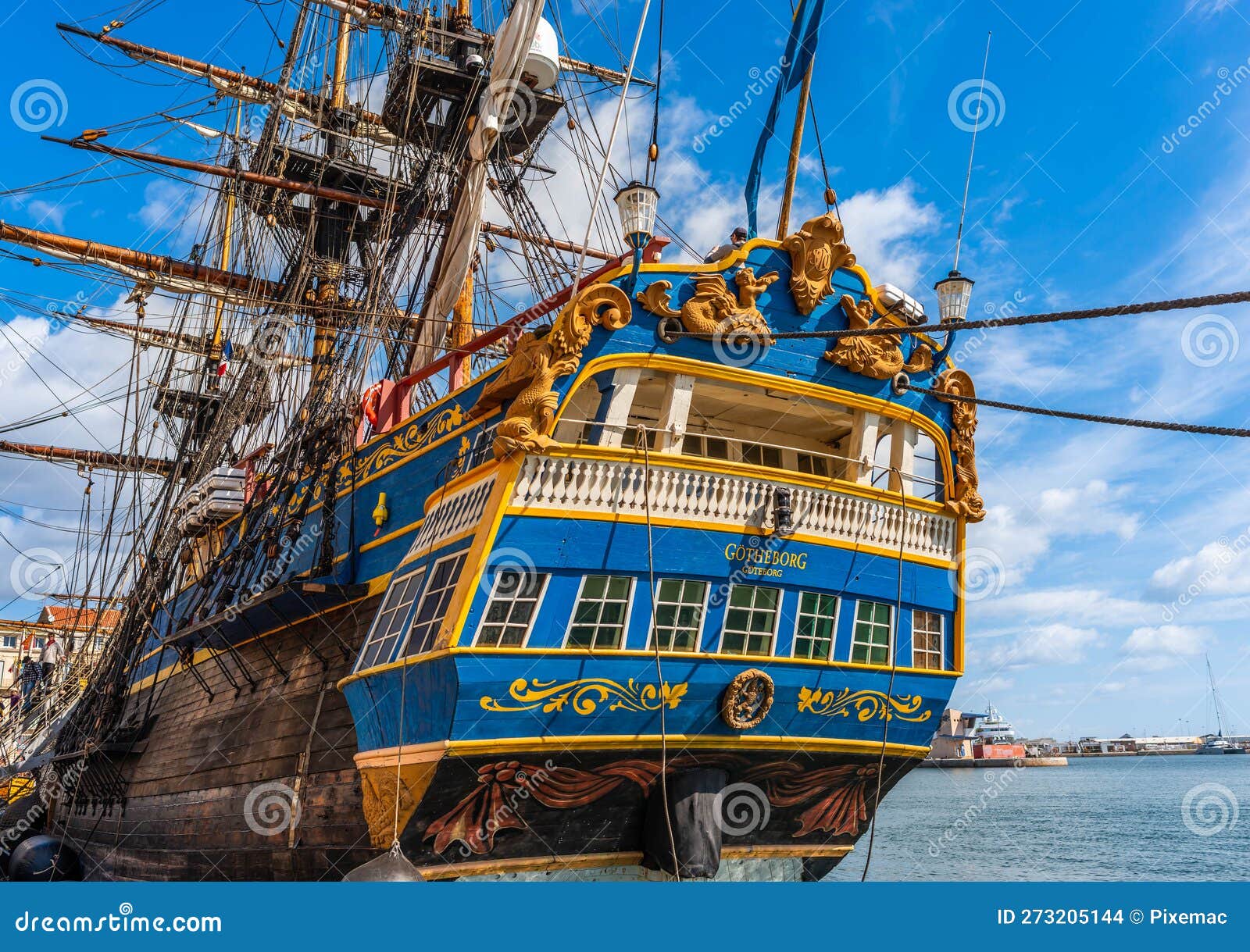 The Largest Sailing Ship in the World, the Gotheborg, in the Port