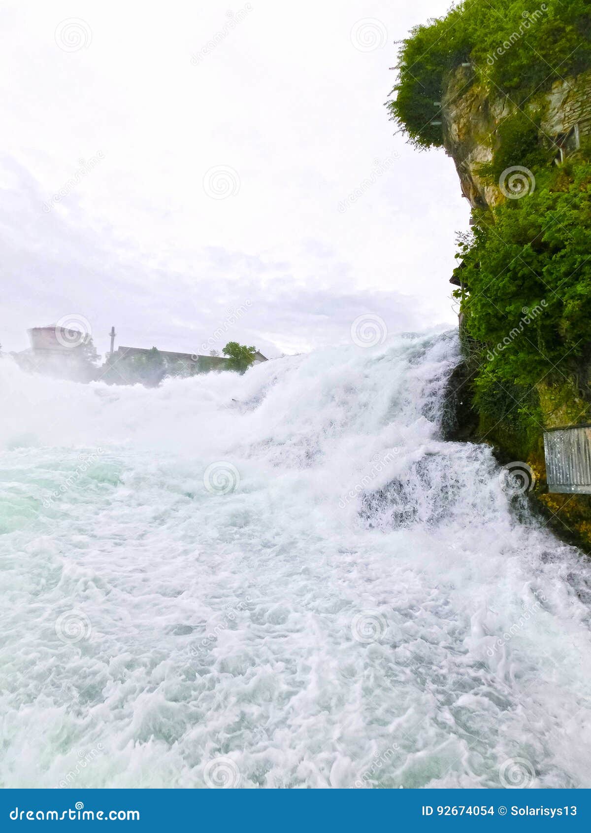 Largest Waterfall in Europe by River Rhein in Switzerland Stock Photo Image of rapids, flow
