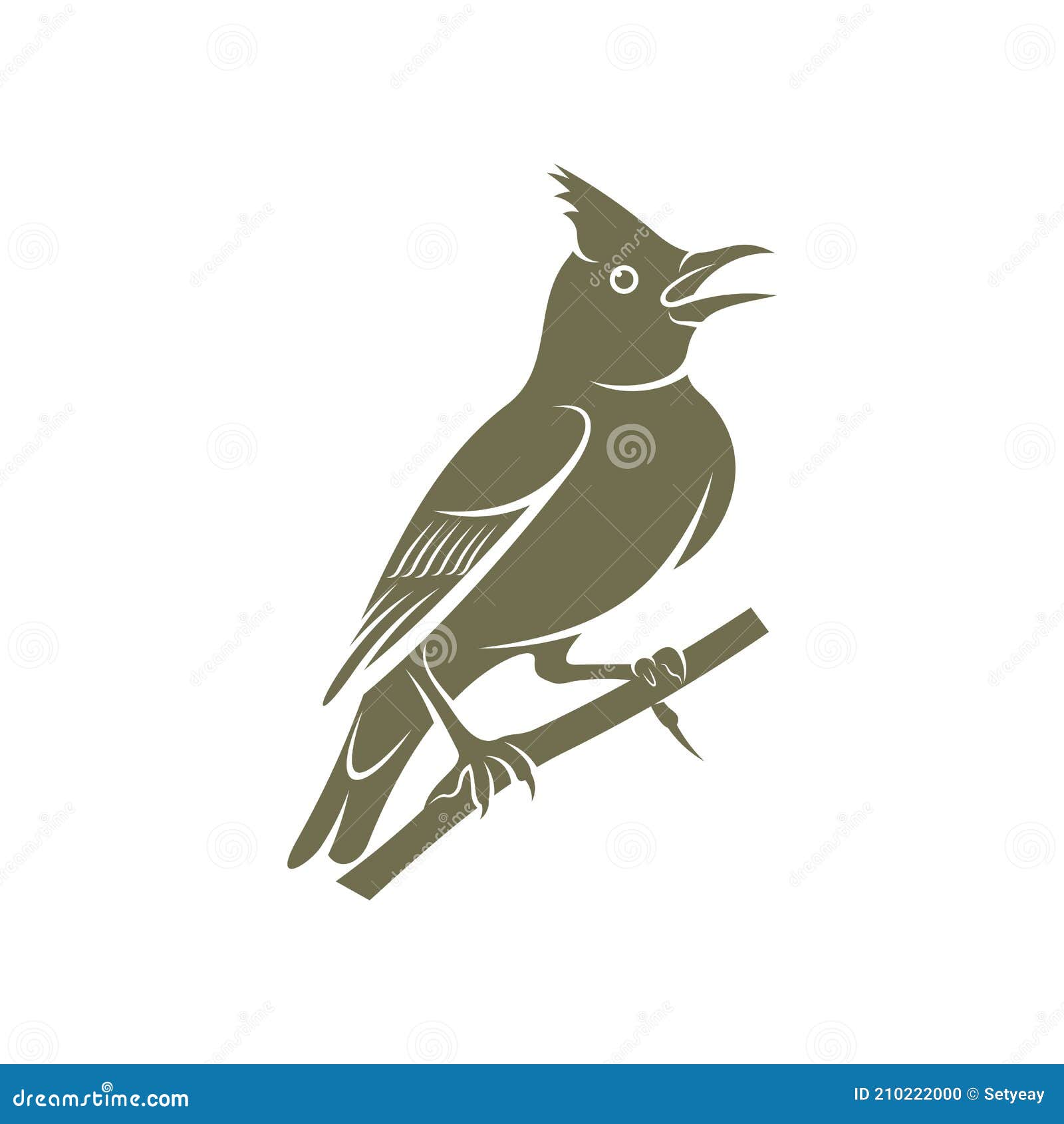 Lark Bird Logo Design Vector. Icon Symbol. Template Illustration Stock Vector Illustration of
