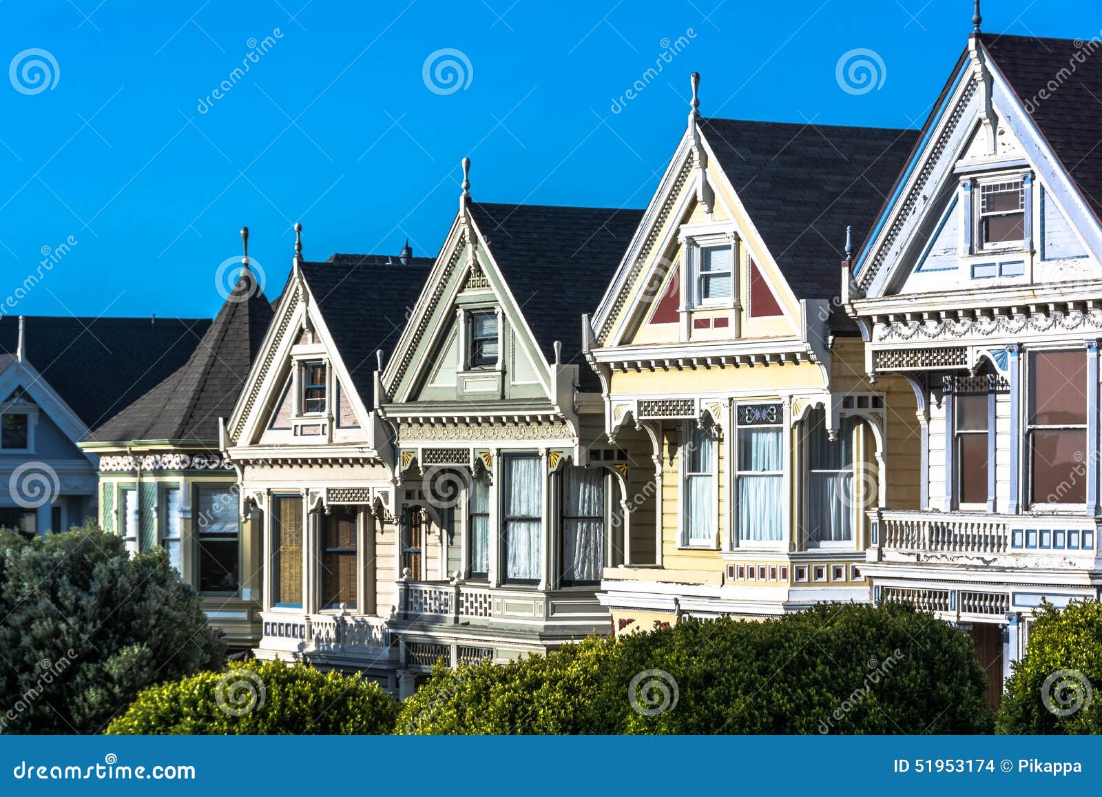 Las Casas Victorianas En San Francisco Imagen de archivo editorial
