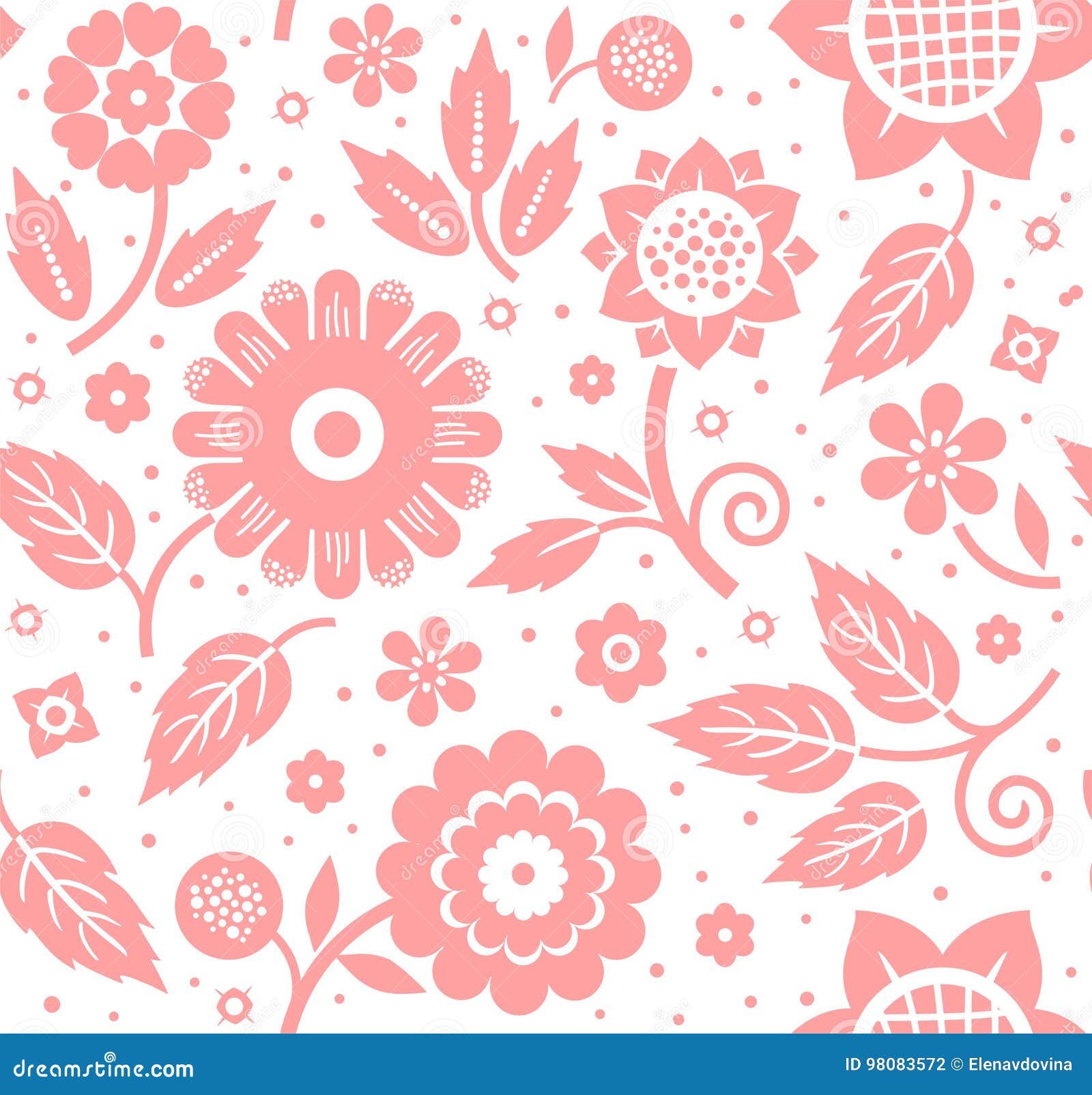 Las Flores Y Las Hojas, Fondo Decorativo, Inconsútil, Rosado Y Blanco, Vector Ilustración del Vector - Ilustración de blanco, floral: 98083572 Las Flores Y Las Hojas, Fondo Decorativo, Inconsútil, Rosado Y Blanco, Vector Ilustración del Vector - Ilustración de blanco, floral: 98083572