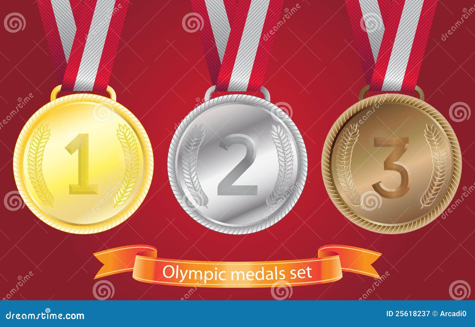 Asistir Diariamente persuadir Las Medallas Olímpicas Fijaron - El Oro, Plata, Bronce Ilustración del  Vector - Ilustración de bronce, cinta: 25618237