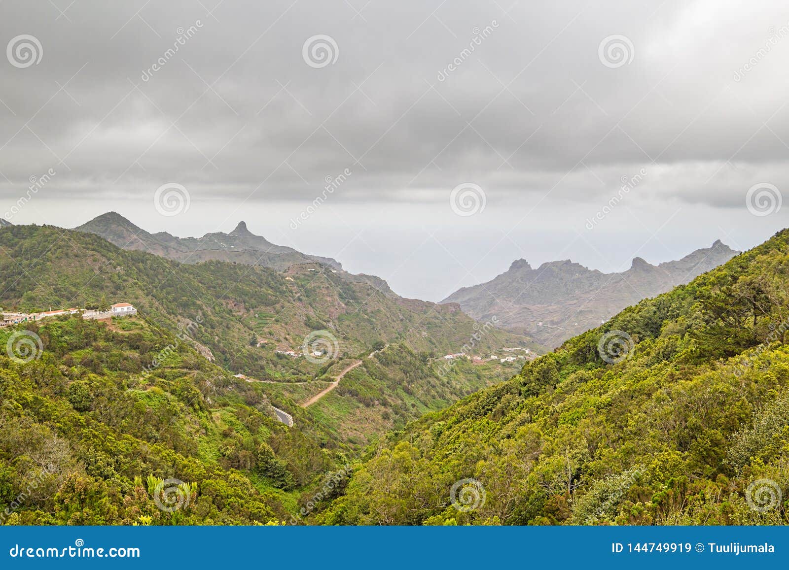 las montanas de anaga with green mountains