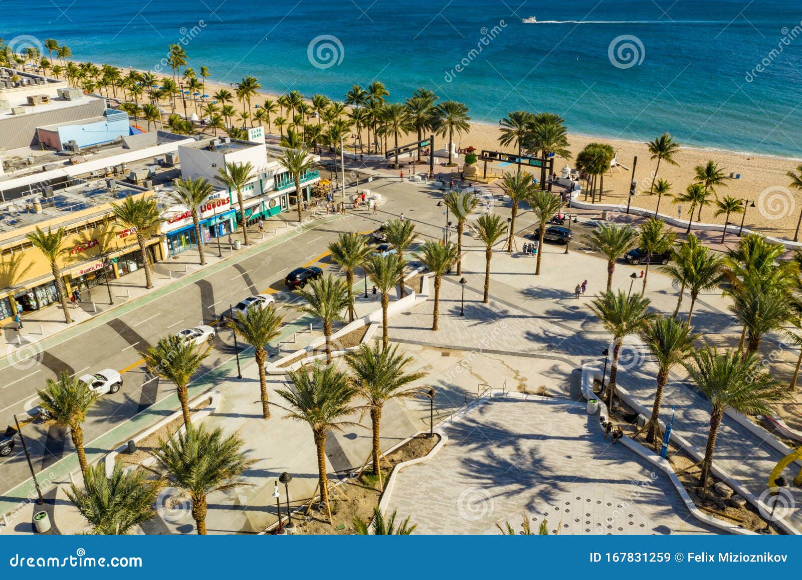 Las Olas Boulevard and A1A Fort Lauderdale FL Editorial Stock Image